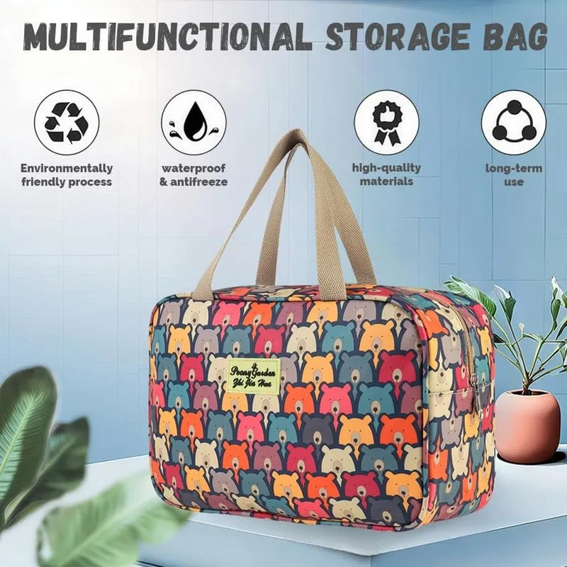 Aucuu Beauty Case Da Viaggio, Borsa da Toilette per Donna, Borse per Cosmetici con zip,Borsa Da Toilette Impermeabile Di Grande Capacità Per Brevi Viaggi, Affari E Ufficio - immagine 7