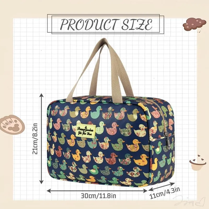 Aucuu Beauty Case Da Viaggio, Borsa da Toilette per Donna, Borse per Cosmetici con zip,Borsa Da Toilette Impermeabile Di Grande Capacità Per Brevi Viaggi, Affari E Ufficio - immagine 3