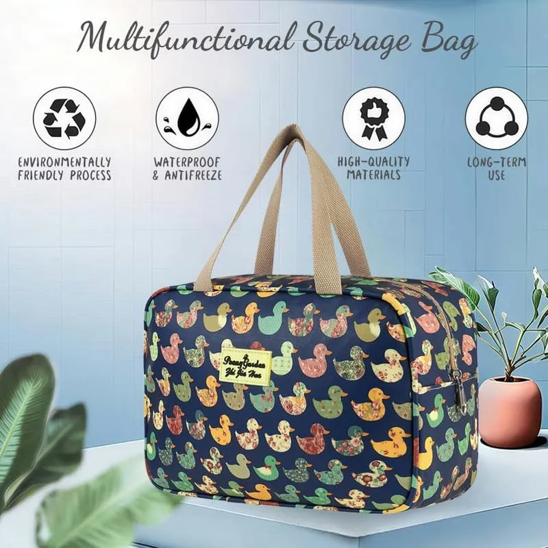 Aucuu Beauty Case Da Viaggio, Borsa da Toilette per Donna, Borse per Cosmetici con zip,Borsa Da Toilette Impermeabile Di Grande Capacità Per Brevi Viaggi, Affari E Ufficio - immagine 8