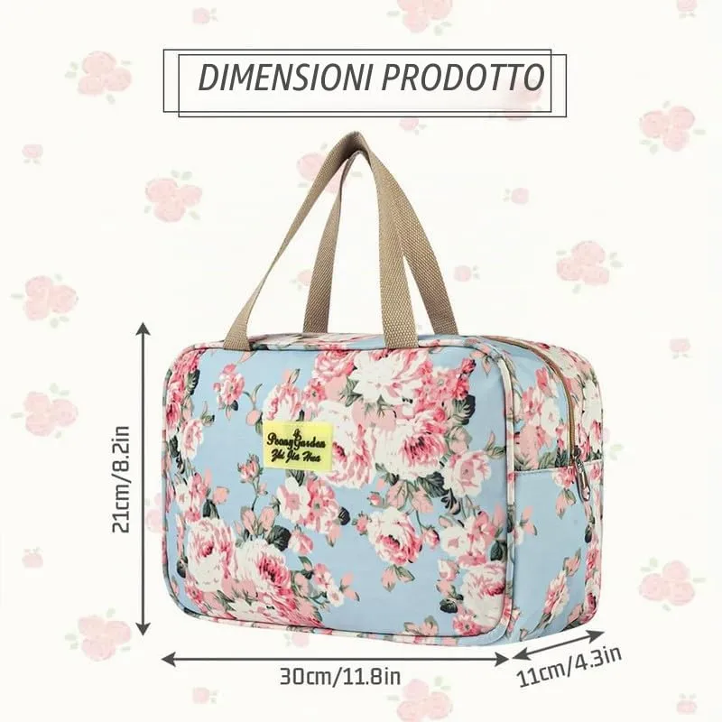 Aucuu Beauty Case Da Viaggio, Borsa da Toilette per Donna, Borse per Cosmetici con zip,Borsa Da Toilette Impermeabile Di Grande Capacità Per Brevi Viaggi, Affari E Ufficio - immagine 2