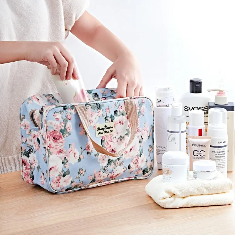 Aucuu Beauty Case Da Viaggio, Borsa da Toilette per Donna, Borse per Cosmetici con zip,Borsa Da Toilette Impermeabile Di Grande Capacità Per Brevi Viaggi, Affari E Ufficio - immagine 3