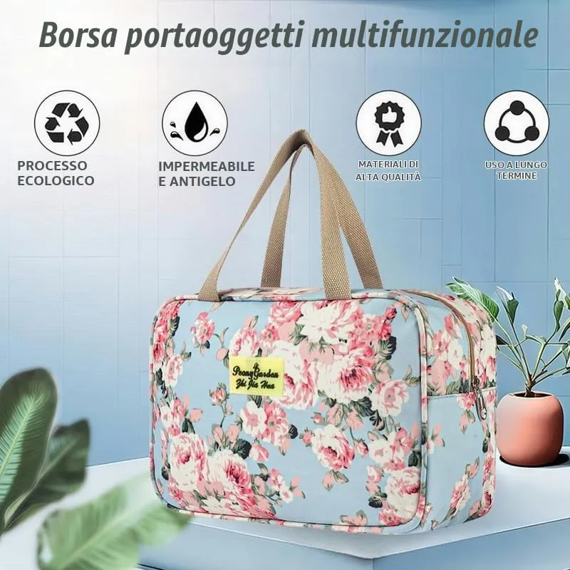 Aucuu Beauty Case Da Viaggio, Borsa da Toilette per Donna, Borse per Cosmetici con zip,Borsa Da Toilette Impermeabile Di Grande Capacità Per Brevi Viaggi, Affari E Ufficio - immagine 8