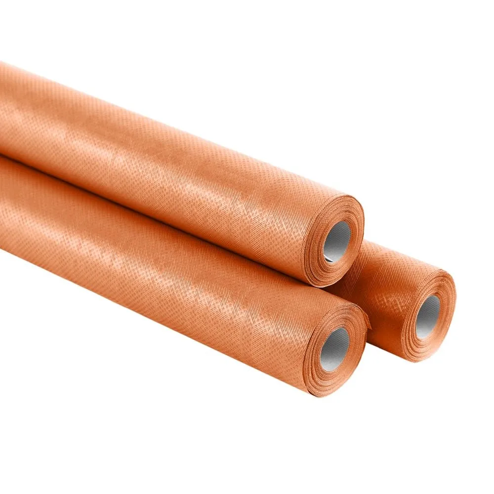 Generico Tovaglia di Carta Rotolo per Feste Impermeabile in Tessuto Damascato, Tovaglia Carta Rotolo Resistente allo Strappo, Usa e Getta Monouso (Arancione, 21 metri 3 rotoli da 7mt) - immagine 1