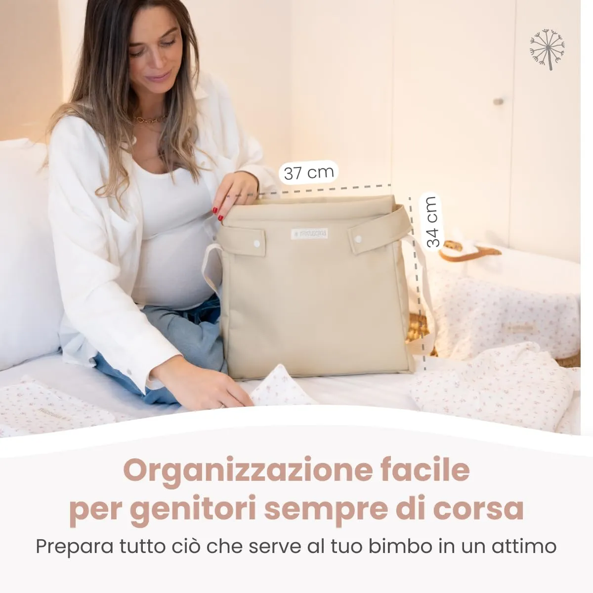 MIMUSELINA Borsa Passeggino Universale e Cambio Bambino | Borsa Fasciatoio Neonato con Ampia Capacità e Scomparti Interni | Organizer Maternità Elegante e Pratico | Realizzato in Spagna - immagine 4