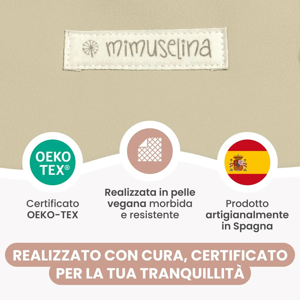 MIMUSELINA Borsa Passeggino Universale e Cambio Bambino | Borsa Fasciatoio Neonato con Ampia Capacità e Scomparti Interni | Organizer Maternità Elegante e Pratico | Realizzato in Spagna - immagine 6