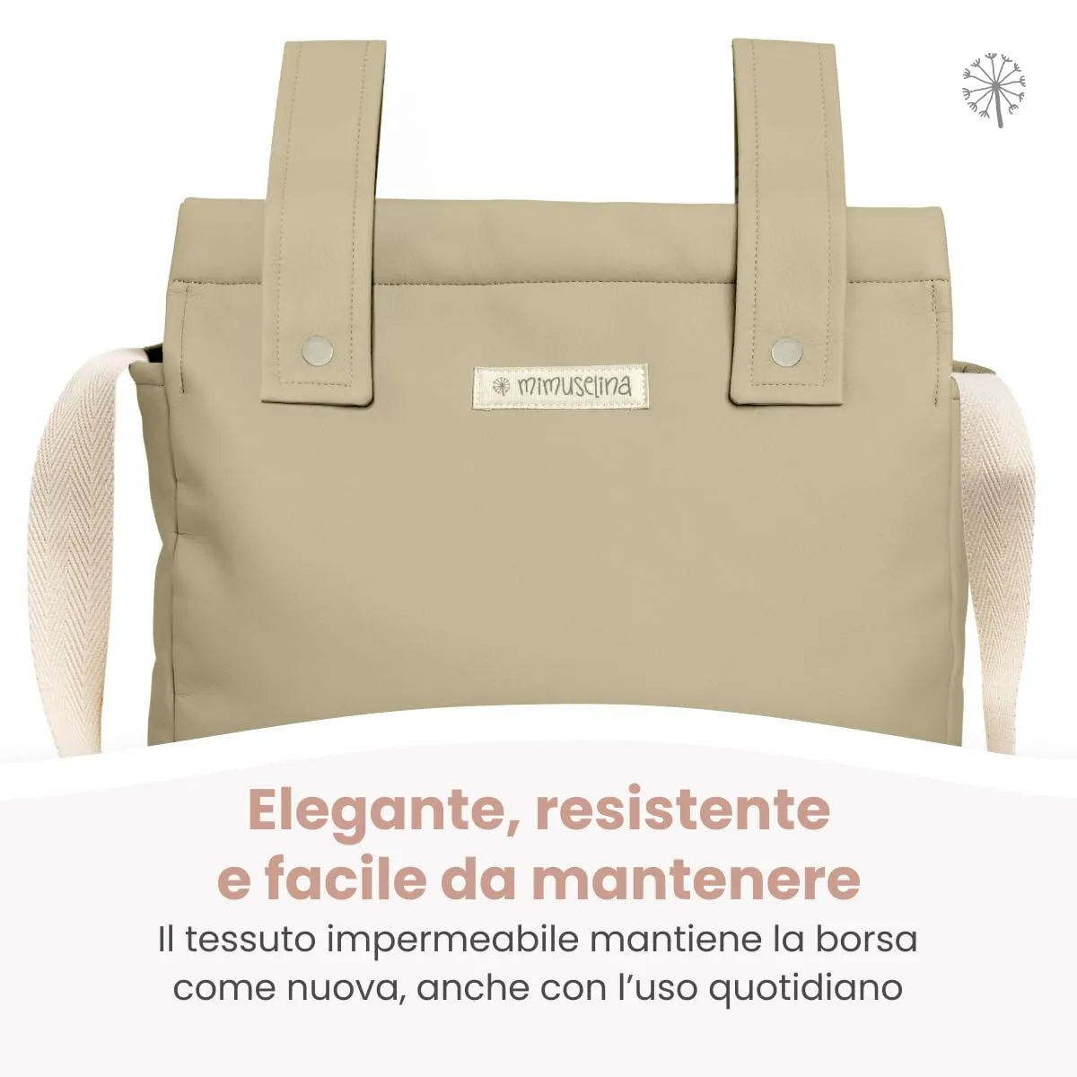 MIMUSELINA Borsa Passeggino Universale e Cambio Bambino | Borsa Fasciatoio Neonato con Ampia Capacità e Scomparti Interni | Organizer Maternità Elegante e Pratico | Realizzato in Spagna - immagine 9