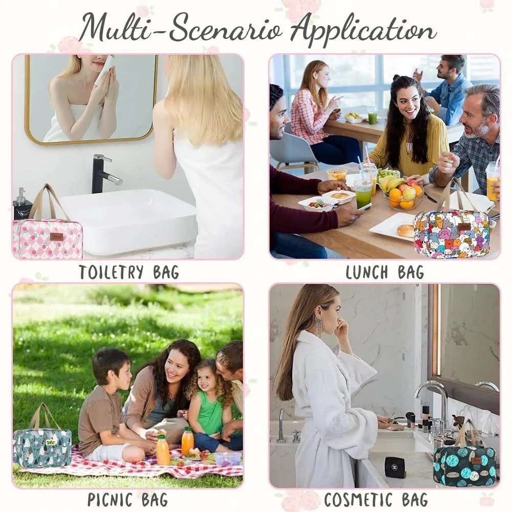 Aucuu Beauty Case Da Viaggio, Borsa da Toilette per Donna, Borse per Cosmetici con zip,Borsa Da Toilette Impermeabile Di Grande Capacità Per Brevi Viaggi, Affari E Ufficio - immagine 6