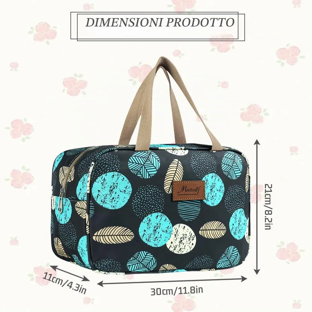 Aucuu Beauty Case Da Viaggio, Borsa da Toilette per Donna, Borse per Cosmetici con zip,Borsa Da Toilette Impermeabile Di Grande Capacità Per Brevi Viaggi, Affari E Ufficio - immagine 2
