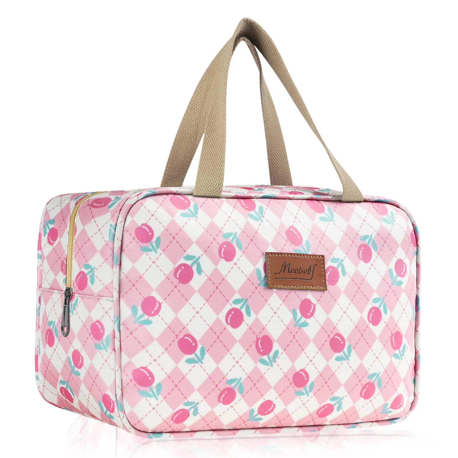 Aucuu Beauty Case Da Viaggio, Borsa da Toilette per Donna, Borse per Cosmetici con zip，Borsa Da Toilette Impermeabile Di Grande Capacità Per Brevi Viaggi, Affari E Ufficio - immagine 9