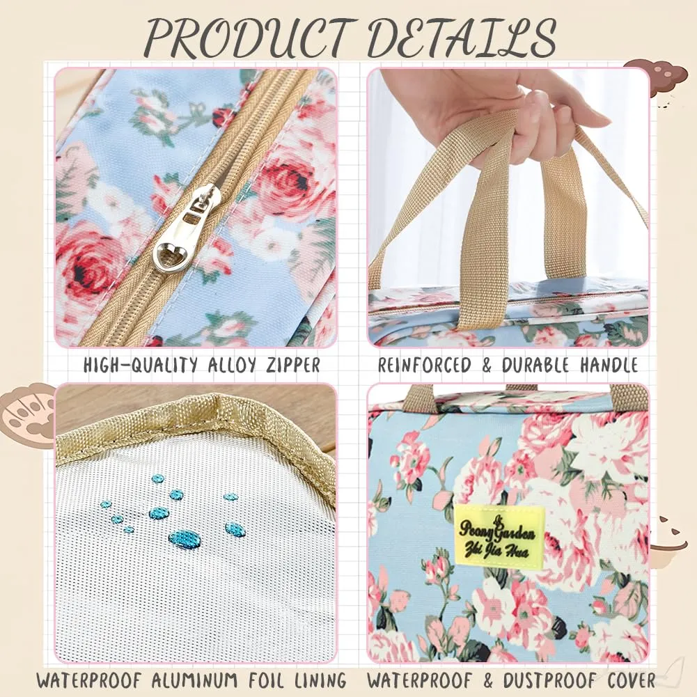 Aucuu Beauty Case Da Viaggio, Borsa da Toilette per Donna, Borse per Cosmetici con zip,Borsa Da Toilette Impermeabile Di Grande Capacità Per Brevi Viaggi, Affari E Ufficio - immagine 5