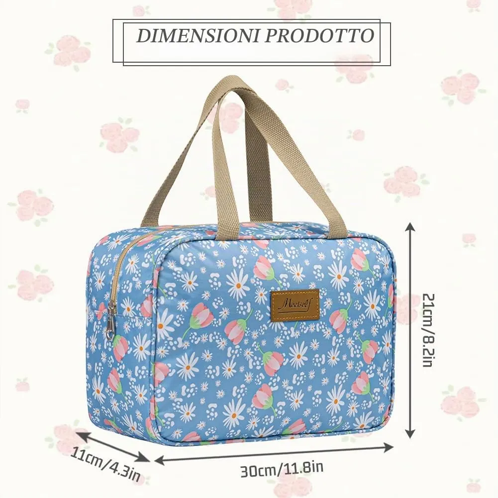 Aucuu Beauty Case Da Viaggio, Borsa da Toilette per Donna, Borse per Cosmetici con zip，Borsa Da Toilette Impermeabile Di Grande Capacità Per Brevi Viaggi, Affari E Ufficio - immagine 2