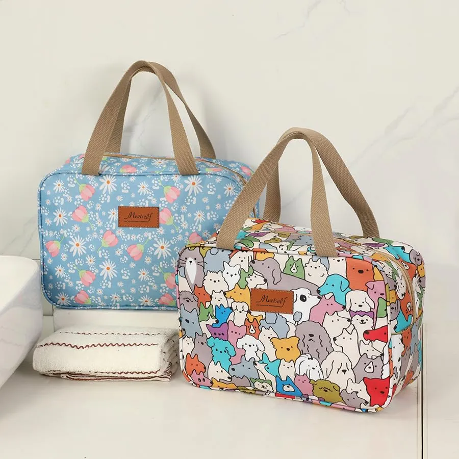 Aucuu Beauty Case Da Viaggio, Borsa da Toilette per Donna, Borse per Cosmetici con zip，Borsa Da Toilette Impermeabile Di Grande Capacità Per Brevi Viaggi, Affari E Ufficio - immagine 5