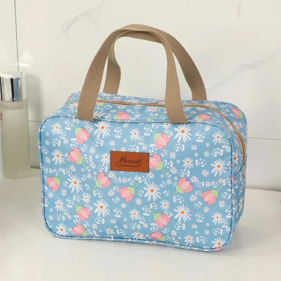Aucuu Beauty Case Da Viaggio, Borsa da Toilette per Donna, Borse per Cosmetici con zip，Borsa Da Toilette Impermeabile Di Grande Capacità Per Brevi Viaggi, Affari E Ufficio - immagine 8