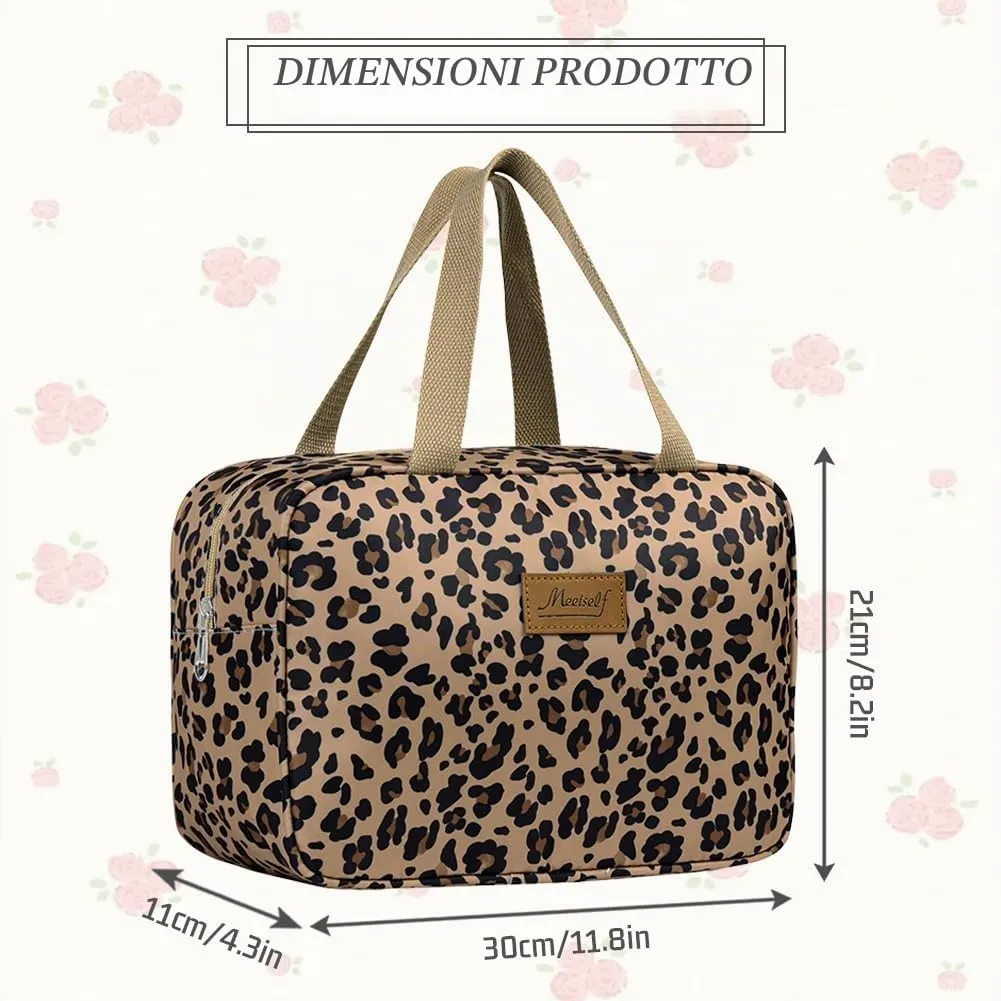 Aucuu Beauty Case Da Viaggio, Borsa da Toilette per Donna, Borse per Cosmetici con zip,Borsa Da Toilette Impermeabile Di Grande Capacità Per Brevi Viaggi, Affari E Ufficio - immagine 2