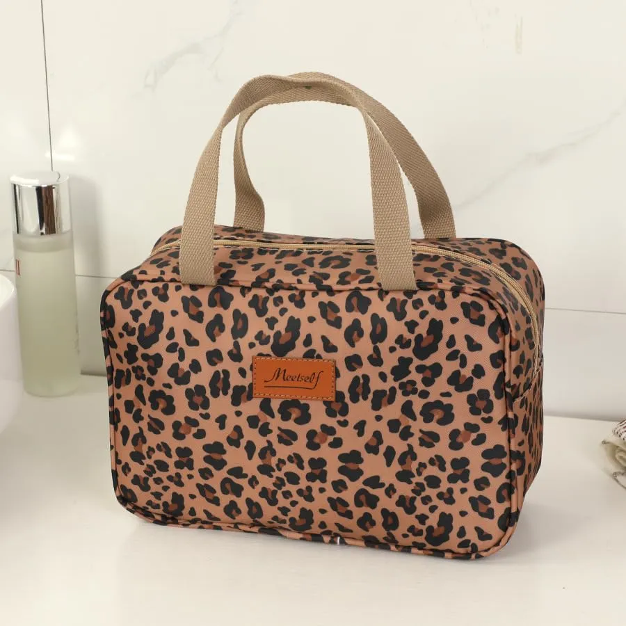 Aucuu Beauty Case Da Viaggio, Borsa da Toilette per Donna, Borse per Cosmetici con zip,Borsa Da Toilette Impermeabile Di Grande Capacità Per Brevi Viaggi, Affari E Ufficio - immagine 3
