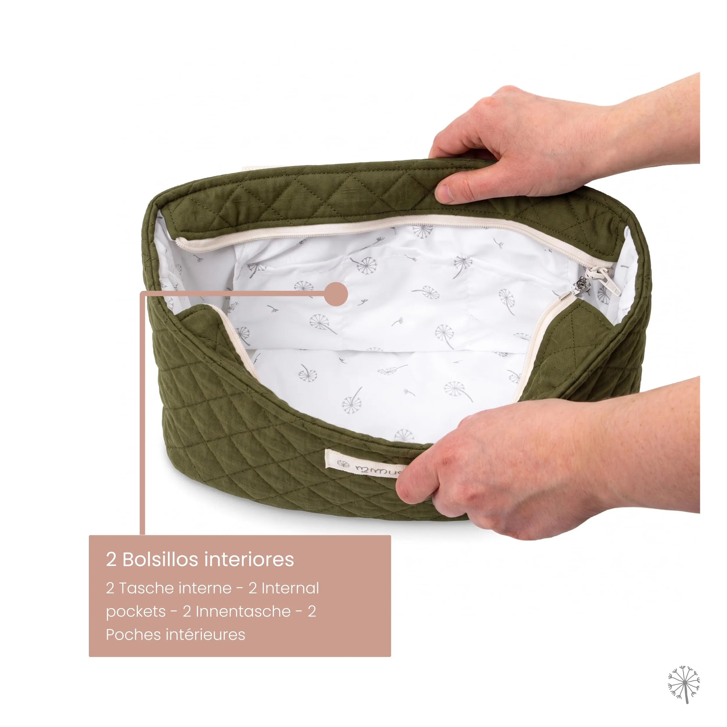 MIMUSELINA Borsa Passeggino Universale e Cambio Bambino | Borsa Fasciatoio Neonato con Ampia Capacità e Scomparti Interni | Organizer Maternità Elegante e Pratico | Realizzato in Spagna - immagine 4