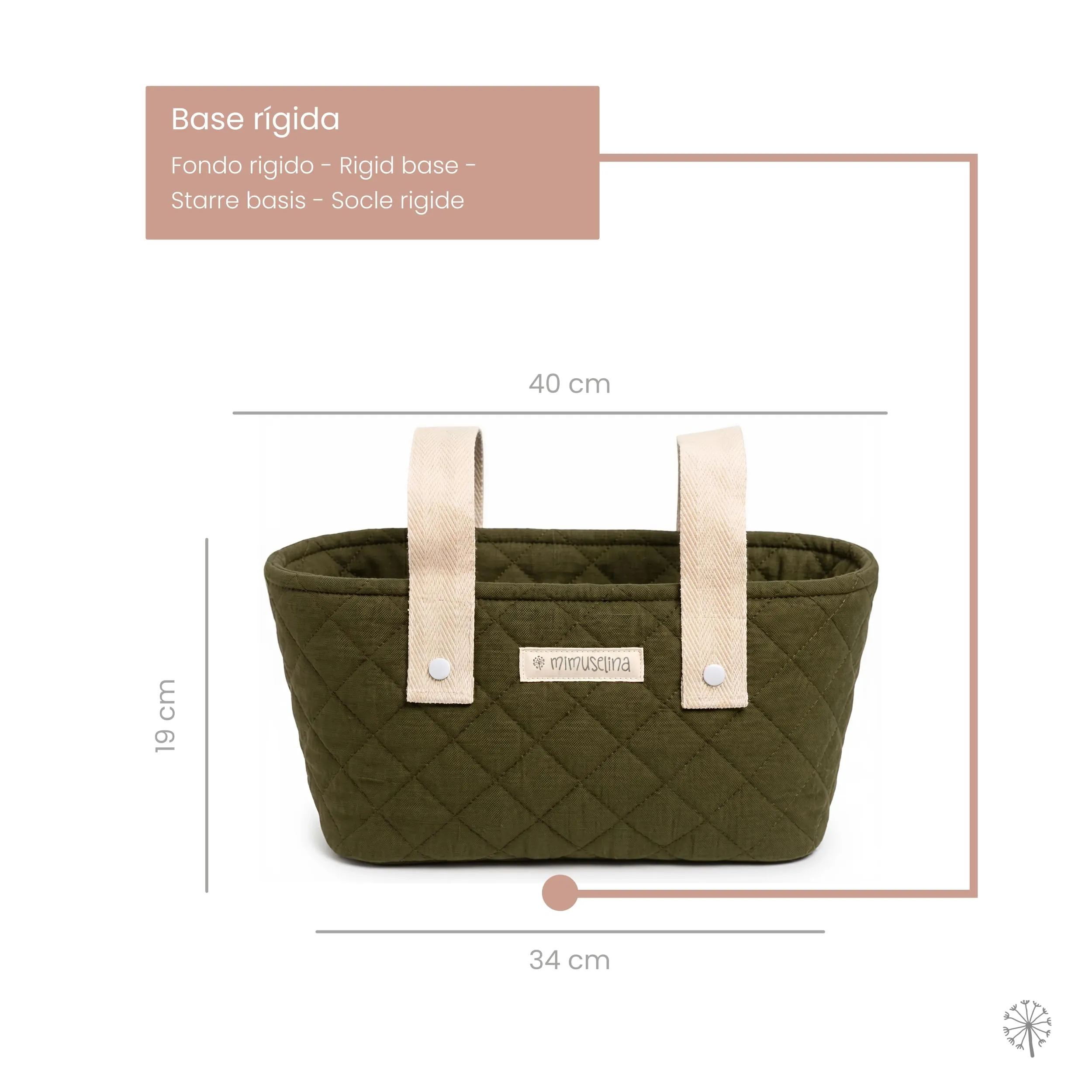 MIMUSELINA Borsa Passeggino Universale e Cambio Bambino | Borsa Fasciatoio Neonato con Ampia Capacità e Scomparti Interni | Organizer Maternità Elegante e Pratico | Realizzato in Spagna - immagine 5