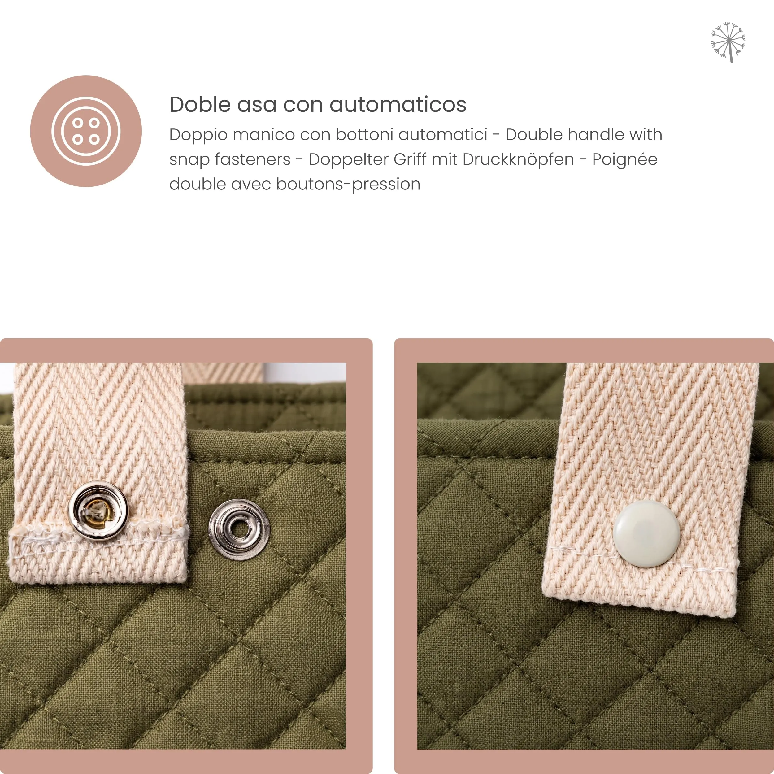 MIMUSELINA Borsa Passeggino Universale e Cambio Bambino | Borsa Fasciatoio Neonato con Ampia Capacità e Scomparti Interni | Organizer Maternità Elegante e Pratico | Realizzato in Spagna - immagine 7