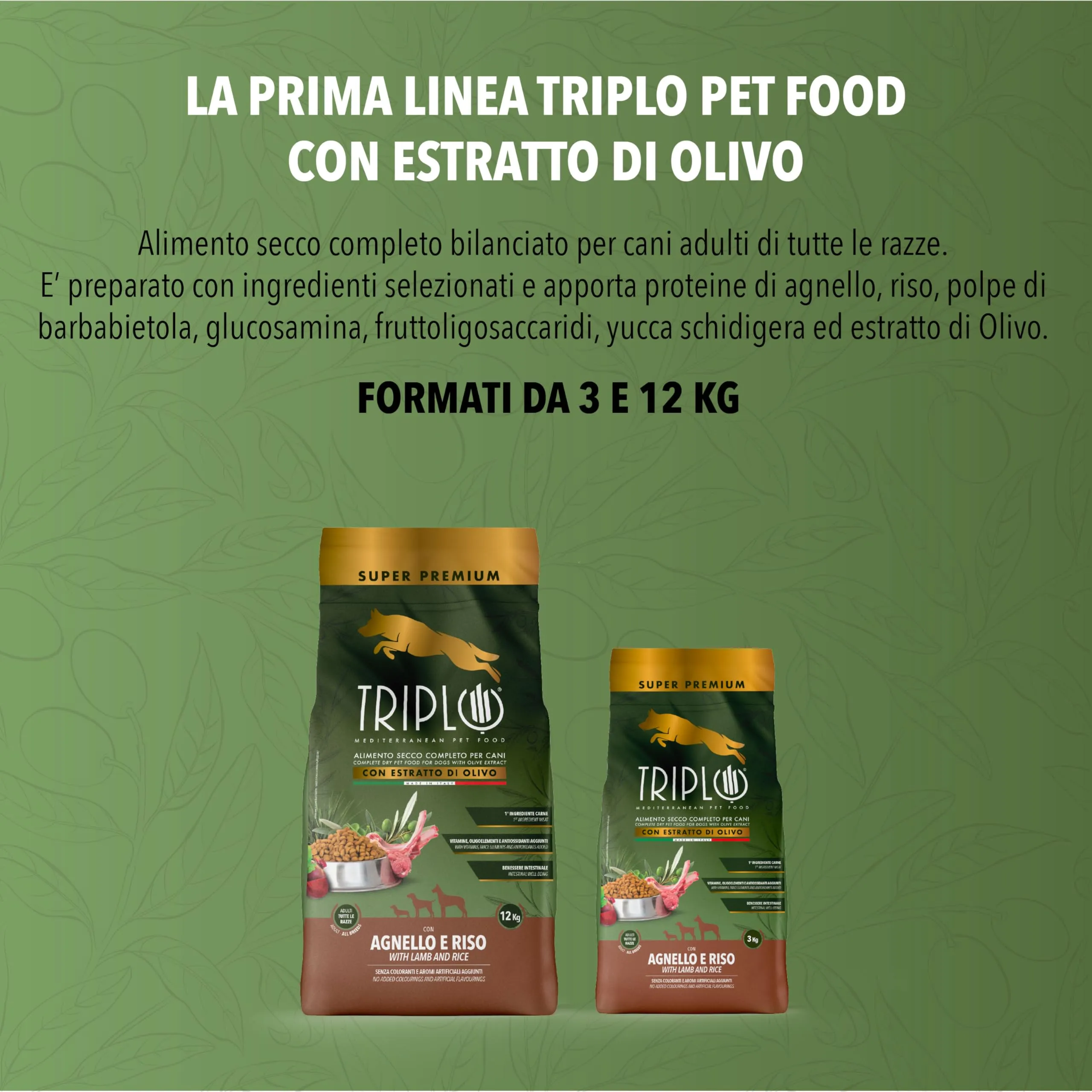 TerComposti - Triplo Pet Food Agnello e Riso 12kg, Ideale per Adulti di Tutte le Razze, Pelo Lucido e Folto, Crocchette Cani con Estratto di Olivo, Cibo per Cani Secco Nutriente e Bilanciato - immagine 6