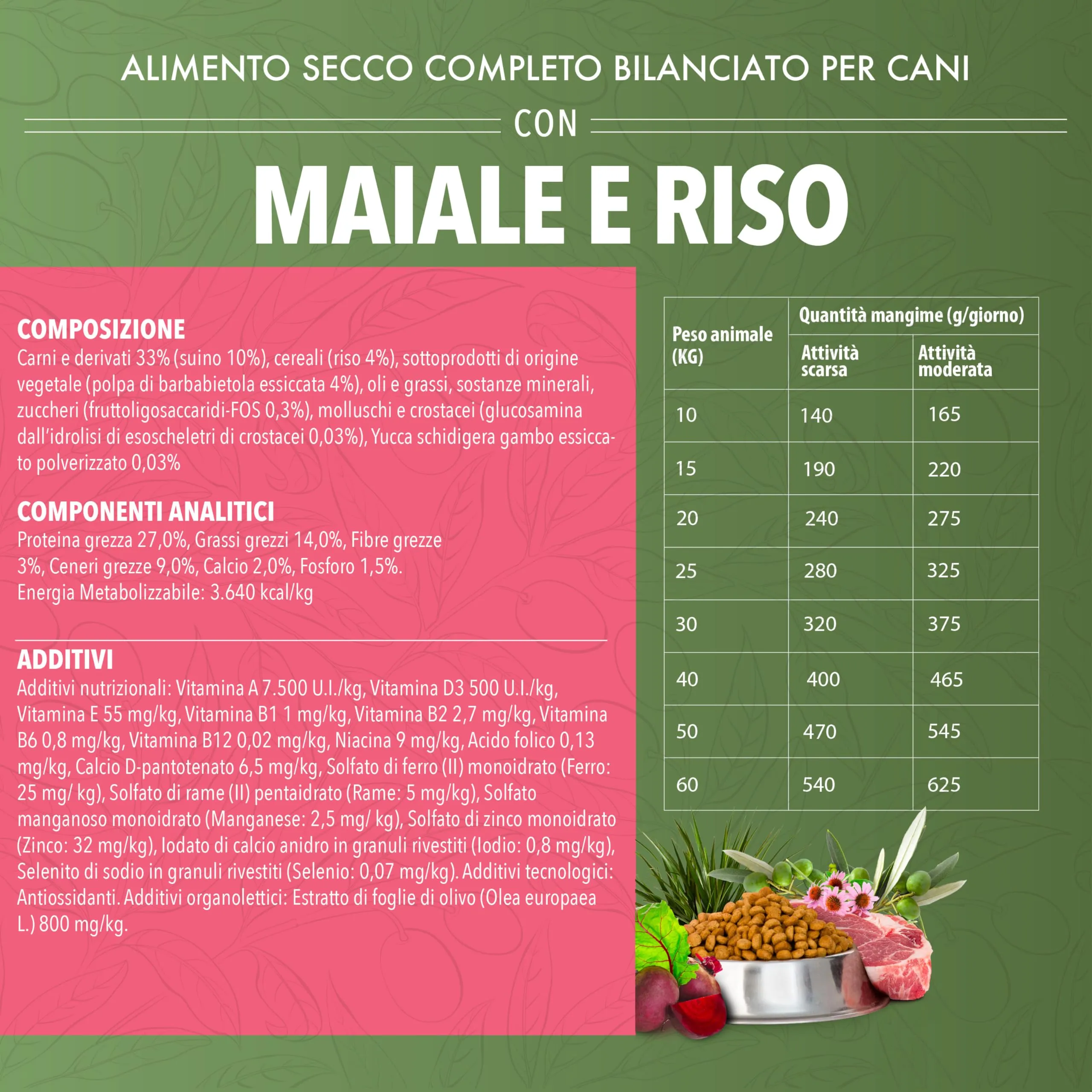 TerComposti - Triplo Pet Food Maiale e Riso 12kg, Ideale per Adulti di Tutte le Razze, Pelo Lucido e Folto, Crocchette Cani con Estratto di Olivo, Cibo per Cani Secco Nutriente e Bilanciato - immagine 5