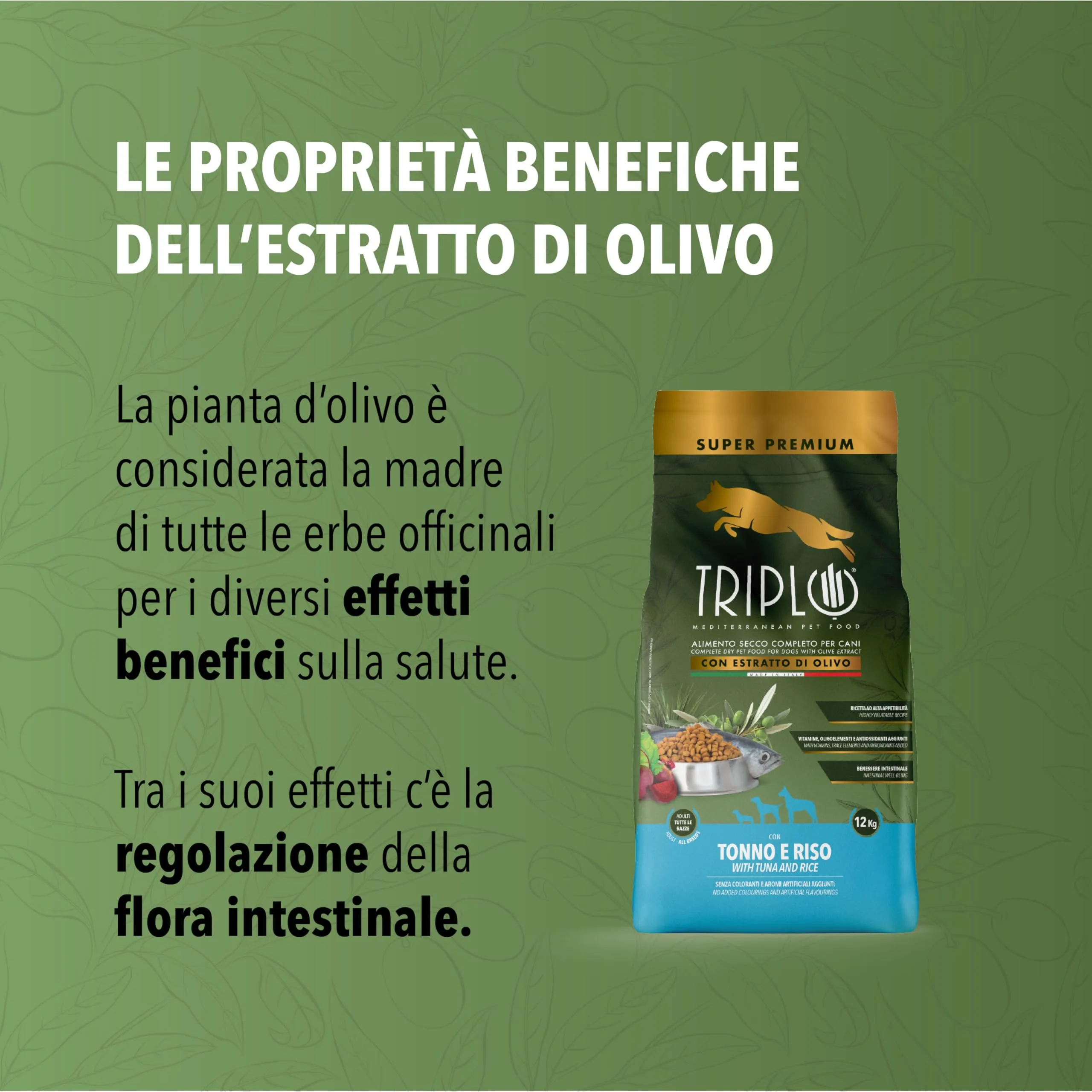 TerComposti - Triplo Pet Food Tonno e Riso 3kg x4, Ideale per Adulti di Tutte le Razze, Pelo Lucido e Folto, Crocchette Cani con Estratto di Olivo, Cibo per Cani Secco Nutriente e Bilanciato - immagine 2