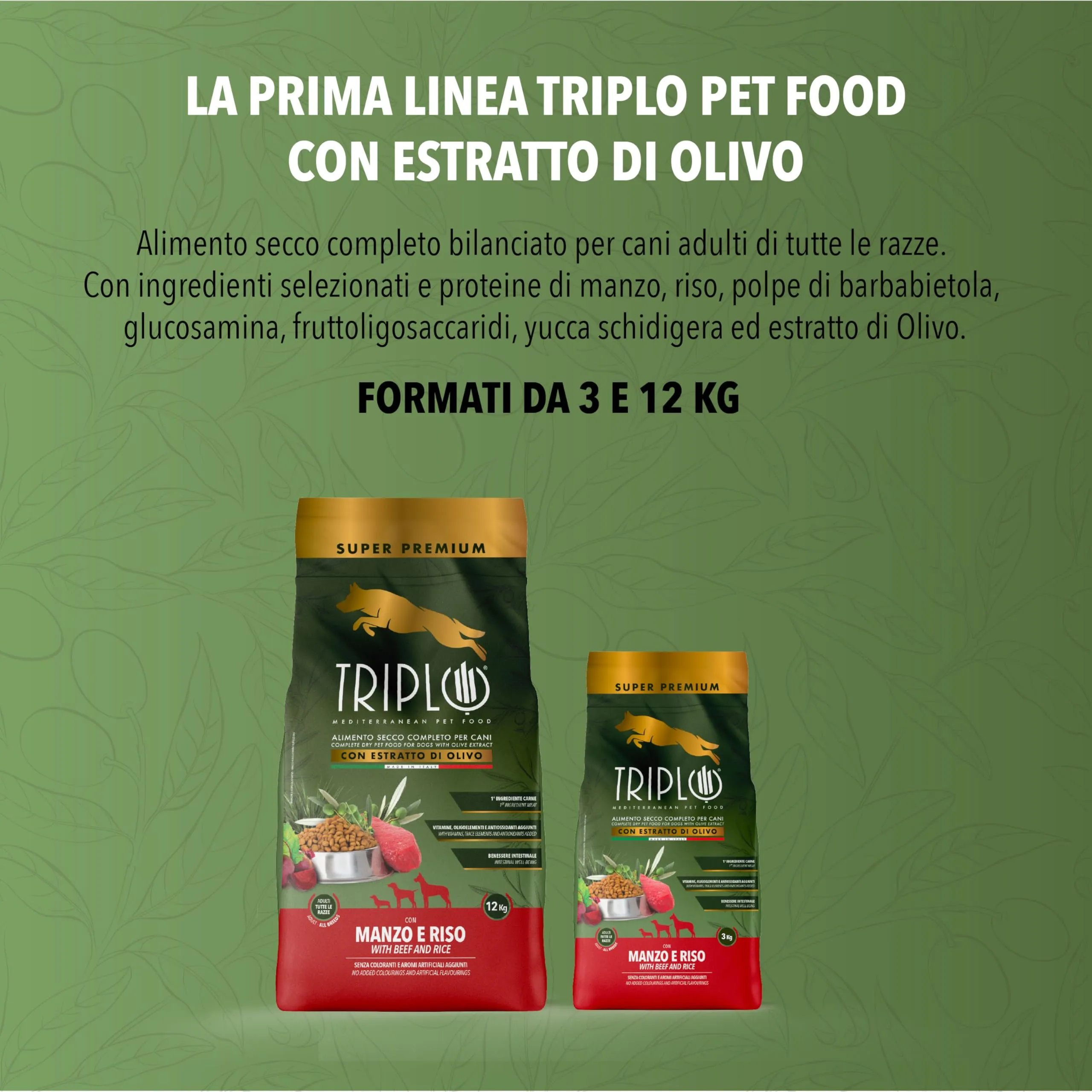 TerComposti - Triplo Pet Food Manzo e Riso 12kg, Ideale per Adulti di Tutte le Razze, Pelo Lucido e Folto, Crocchette Cani con Estratto di Olivo, Cibo per Cani Secco Nutriente e Bilanciato - immagine 6