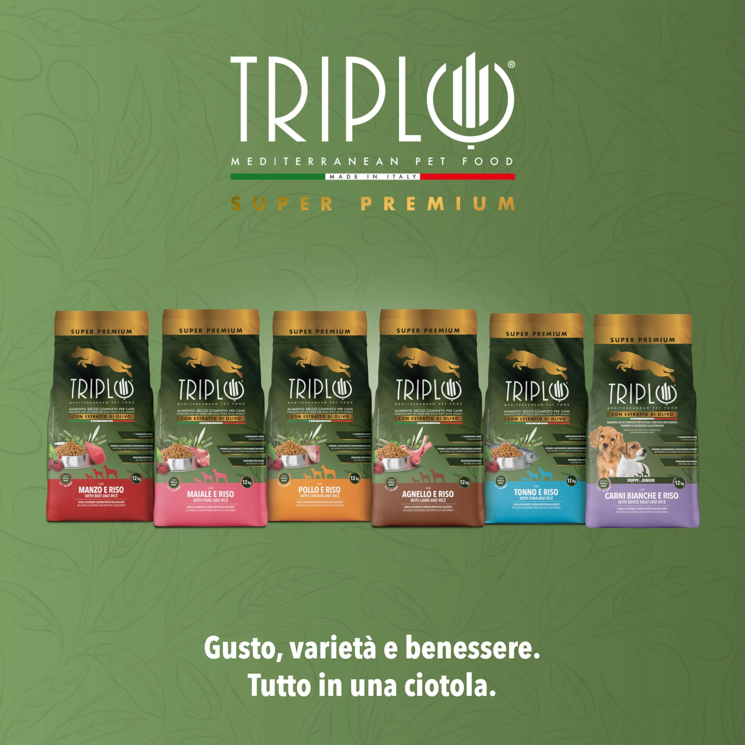 TerComposti - Triplo Pet Food Puppy & Junior 12kg, Ideale per Cuccioli e Femmine in Gestazione, Crocchette Cani con Carni Bianche e Riso, Estratto di Olivo, Secco Nutriente e Bilanciato - immagine 7