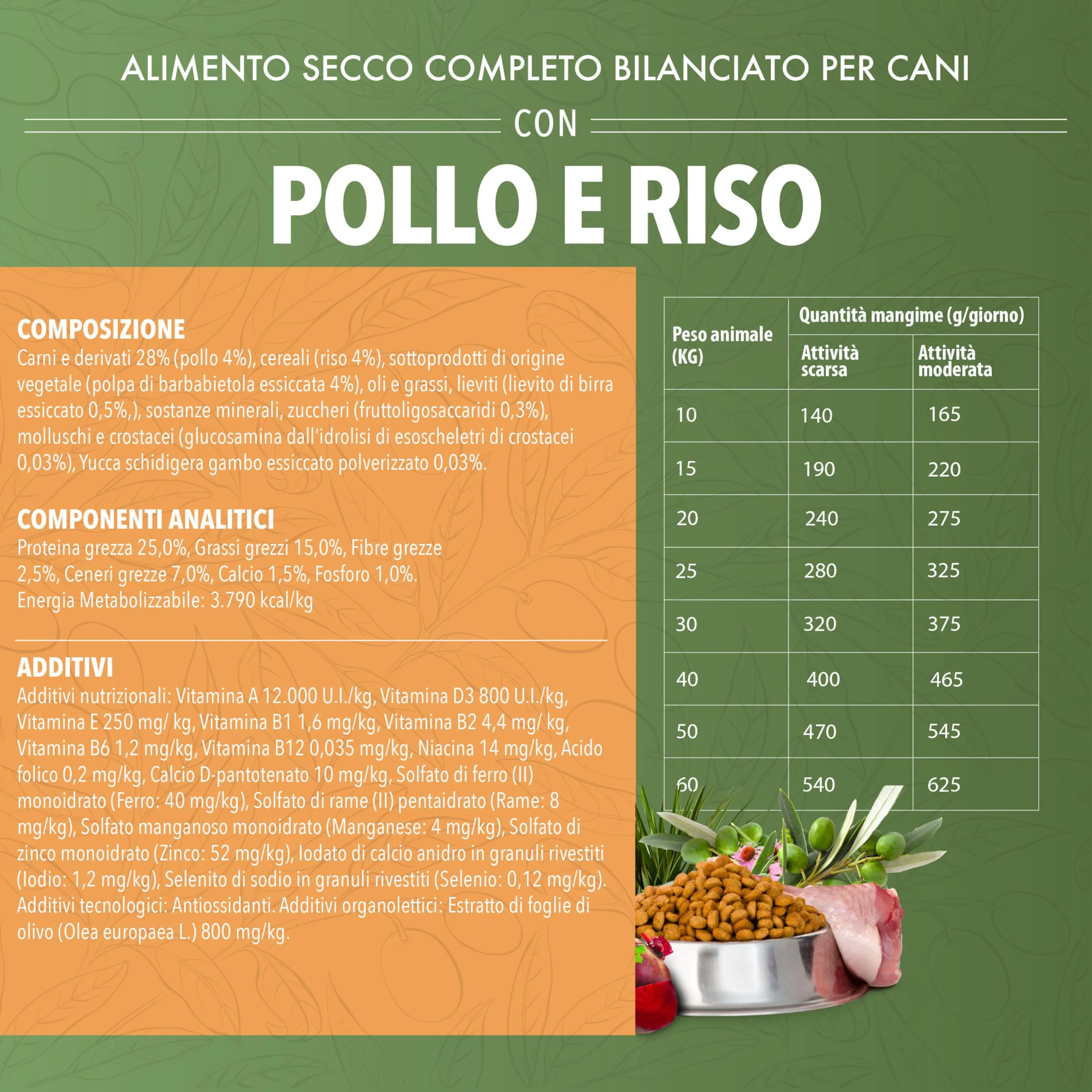 TerComposti - Triplo Pet Food Pollo e Riso 12kg, Ideale per Adulti di Tutte le Razze, Pelo Lucido e Folto, Crocchette Cani con Estratto di Olivo, Cibo per Cani Secco Nutriente e Bilanciato - immagine 5