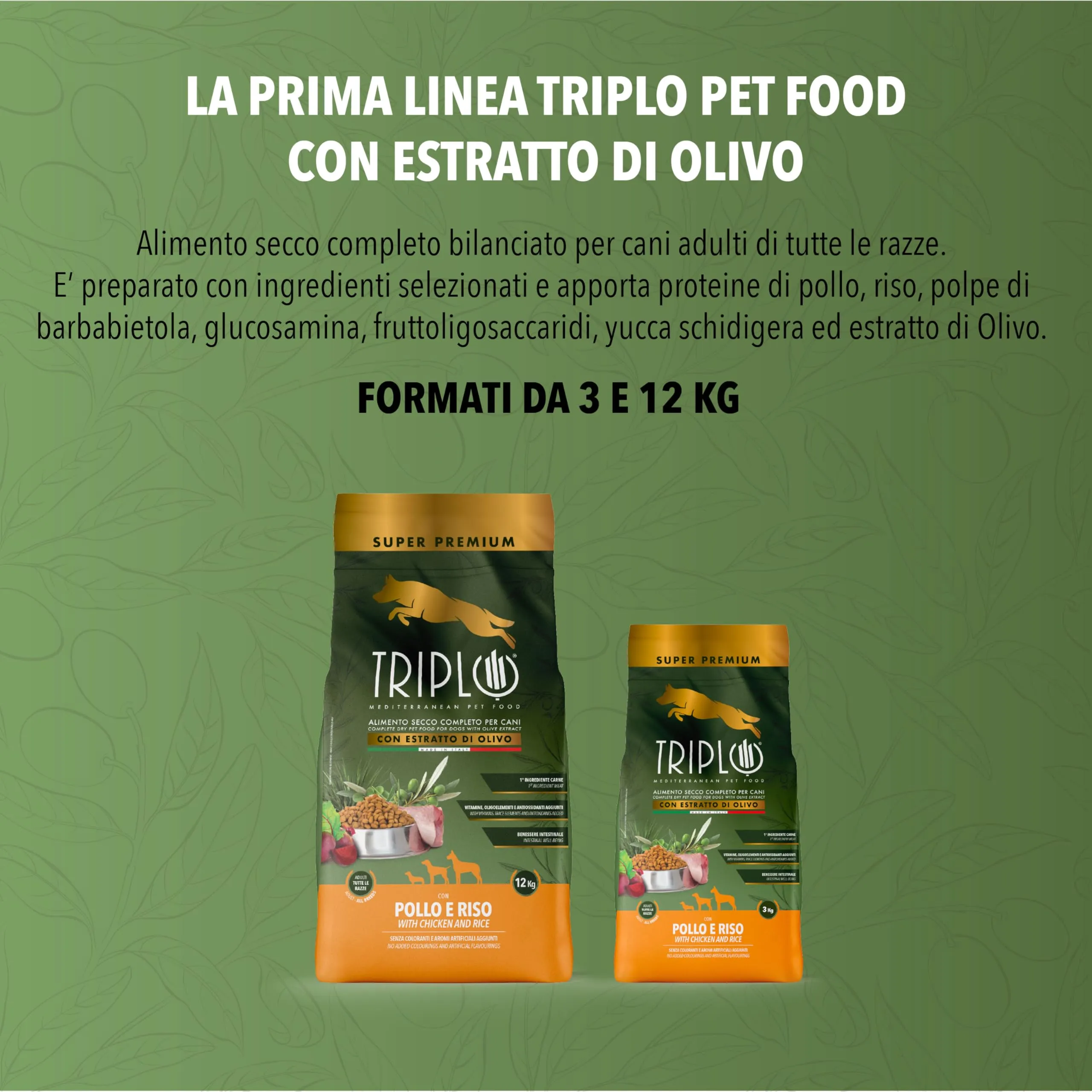 TerComposti - Triplo Pet Food Pollo e Riso 12kg, Ideale per Adulti di Tutte le Razze, Pelo Lucido e Folto, Crocchette Cani con Estratto di Olivo, Cibo per Cani Secco Nutriente e Bilanciato - immagine 6