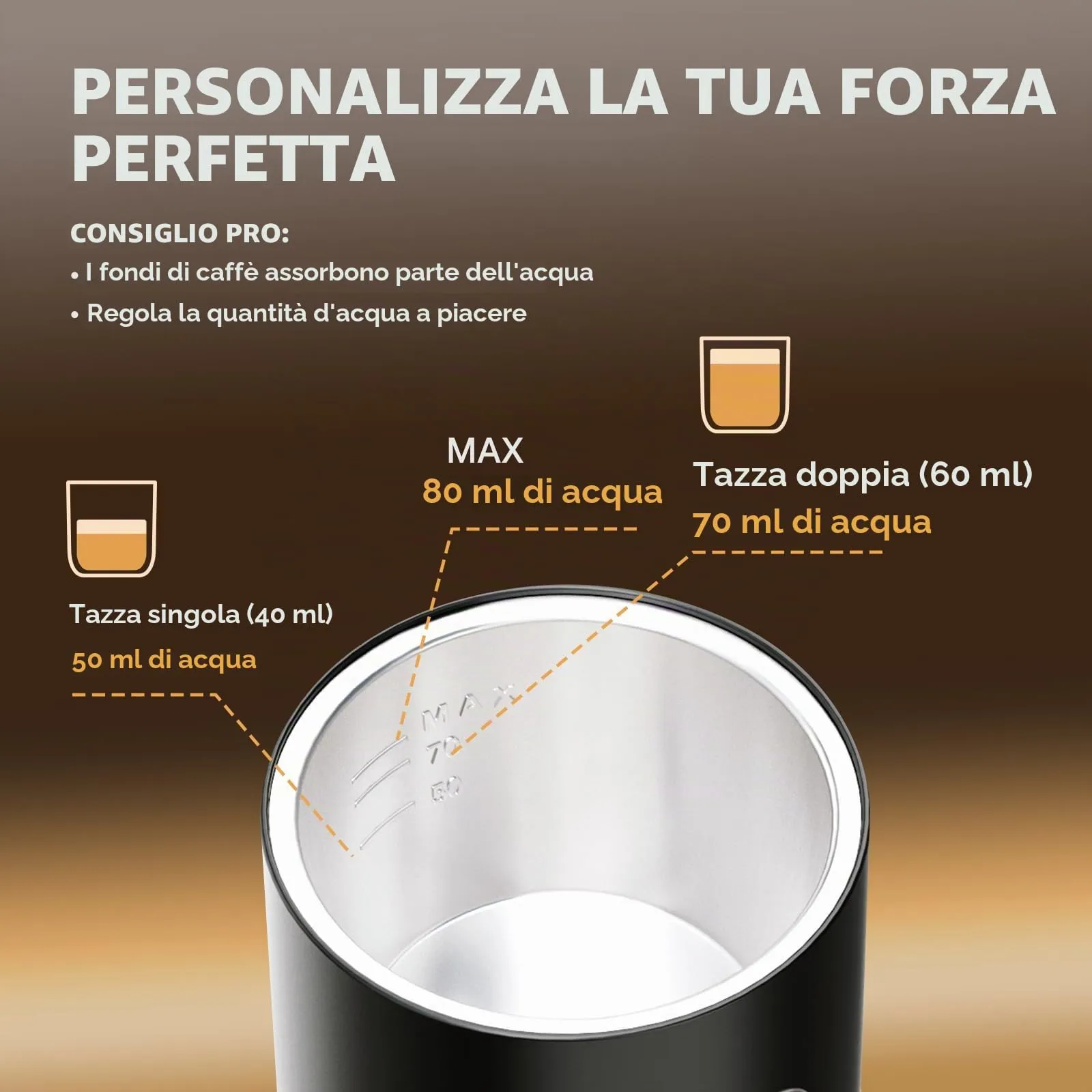 RECAFIMIL Macchina Espresso Portatile Elettrica Autoriscaldante,Nero - immagine 7
