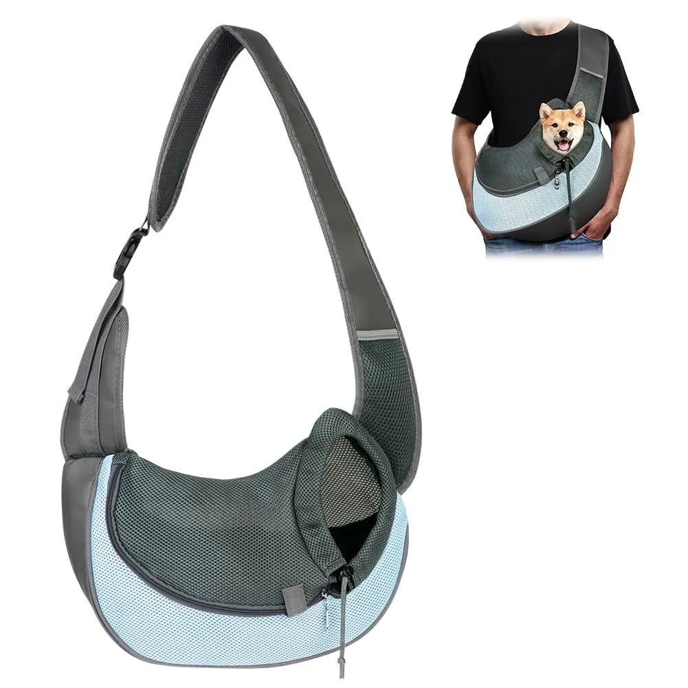 AUYAO Borsa da Viaggio per Cani, Regolabile Borsa da Trasporto per Cani Piccoli, Trasportino da Passeggio per Cane, con Tasche, Marsupio per Cane/Gatto Fino a 5 KG, per Passeggiata e all'Aria Aperta - immagine 9