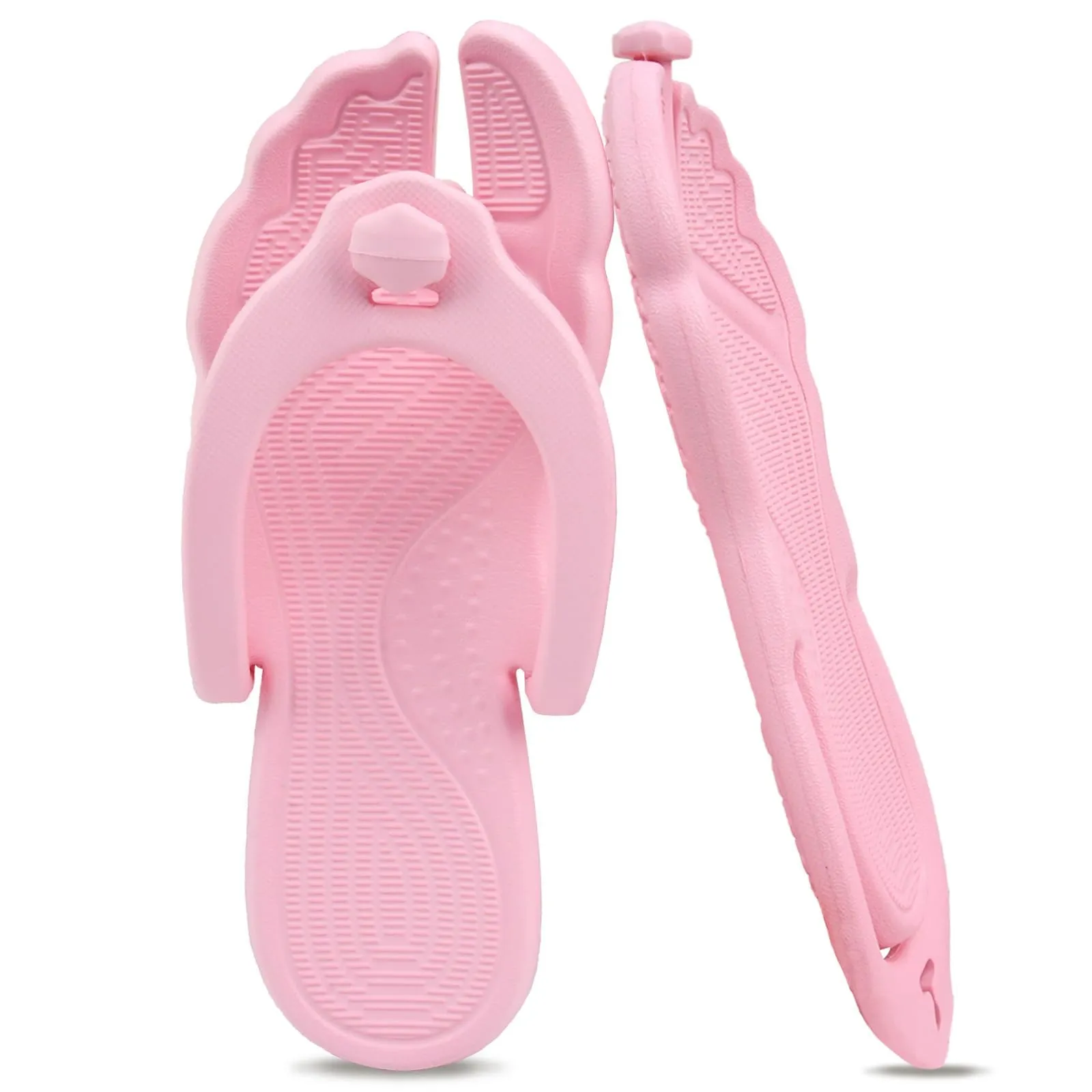 Rosoz infradito per donne e uomini, pantofole da viaggio pieghevoli, leggere, da bagno, da spiaggia, antiscivolo, ad asciugatura rapida, Colore: rosa., 40/41 EU - immagine 1