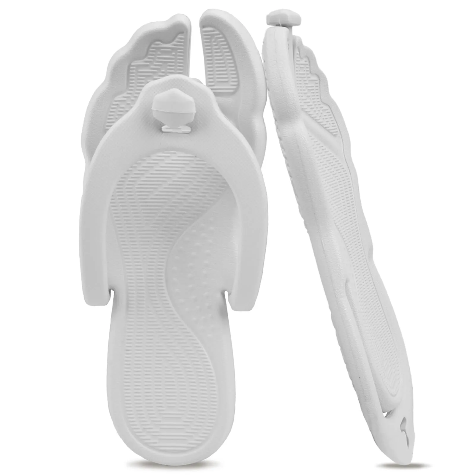 Rosoz Infradito pieghevoli, facili da riporre, ad asciugatura rapida, antiscivolo, da uomo, da bagno, da viaggio, spiaggia, palestra, grigio., 36/37 EU - immagine 1