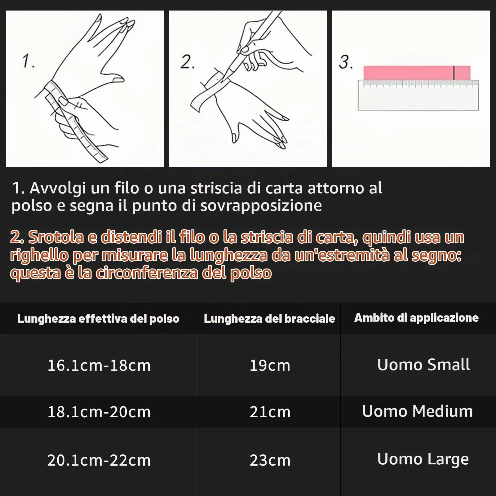 Esmoly Bracciale Uomo 316L Acciaio Inossidabile Braccialetto Regalo Uomo Ragazzo (Argento-9mm, 19cm) - immagine 5