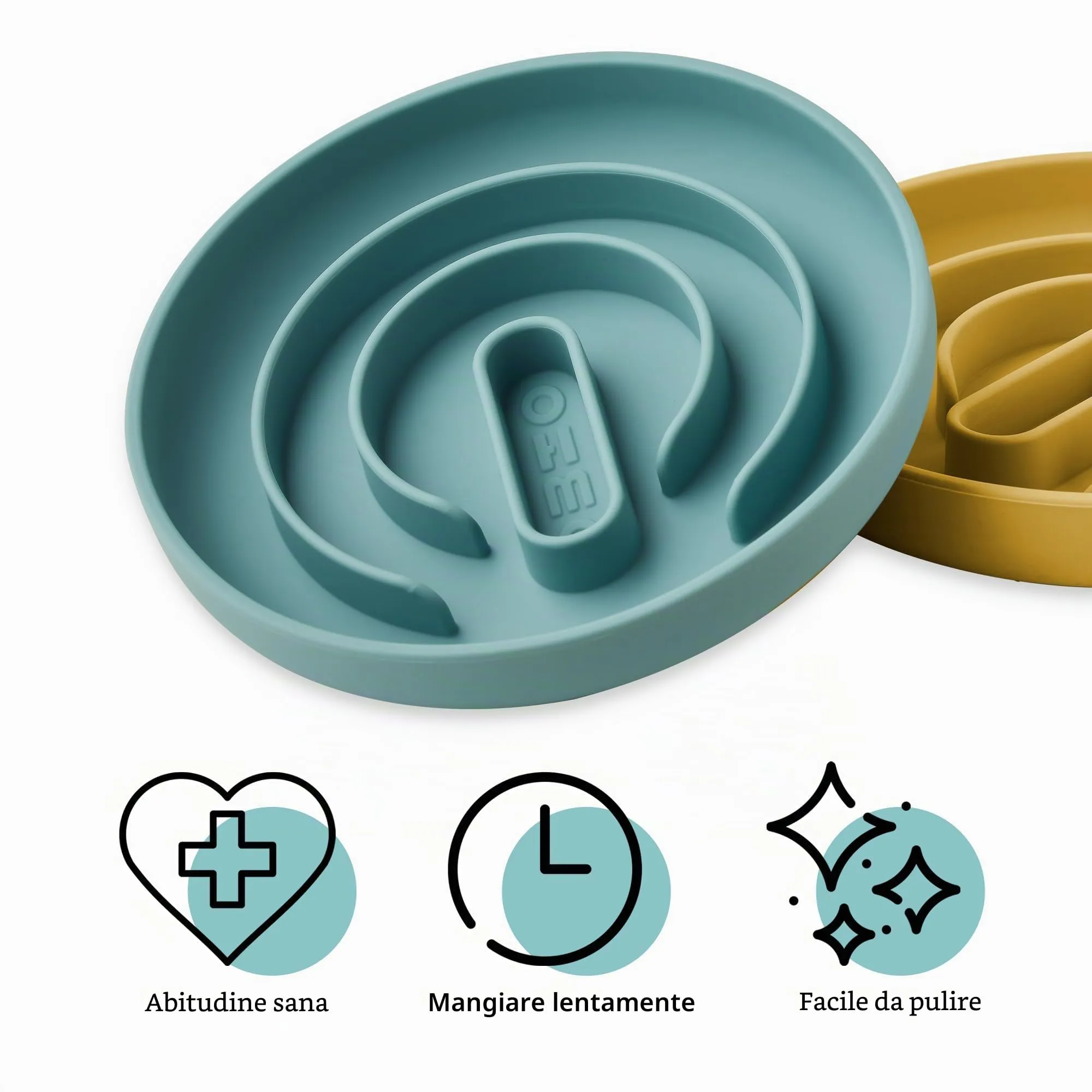 OHMO Ciotola Anti Ingozzamento per Gatti e Cani, Ciotola in Silicone con Ventosa Antiscivolo, Riduci la Velocità di Alimentazione e Previeni l'Ingozzamento - immagine 5