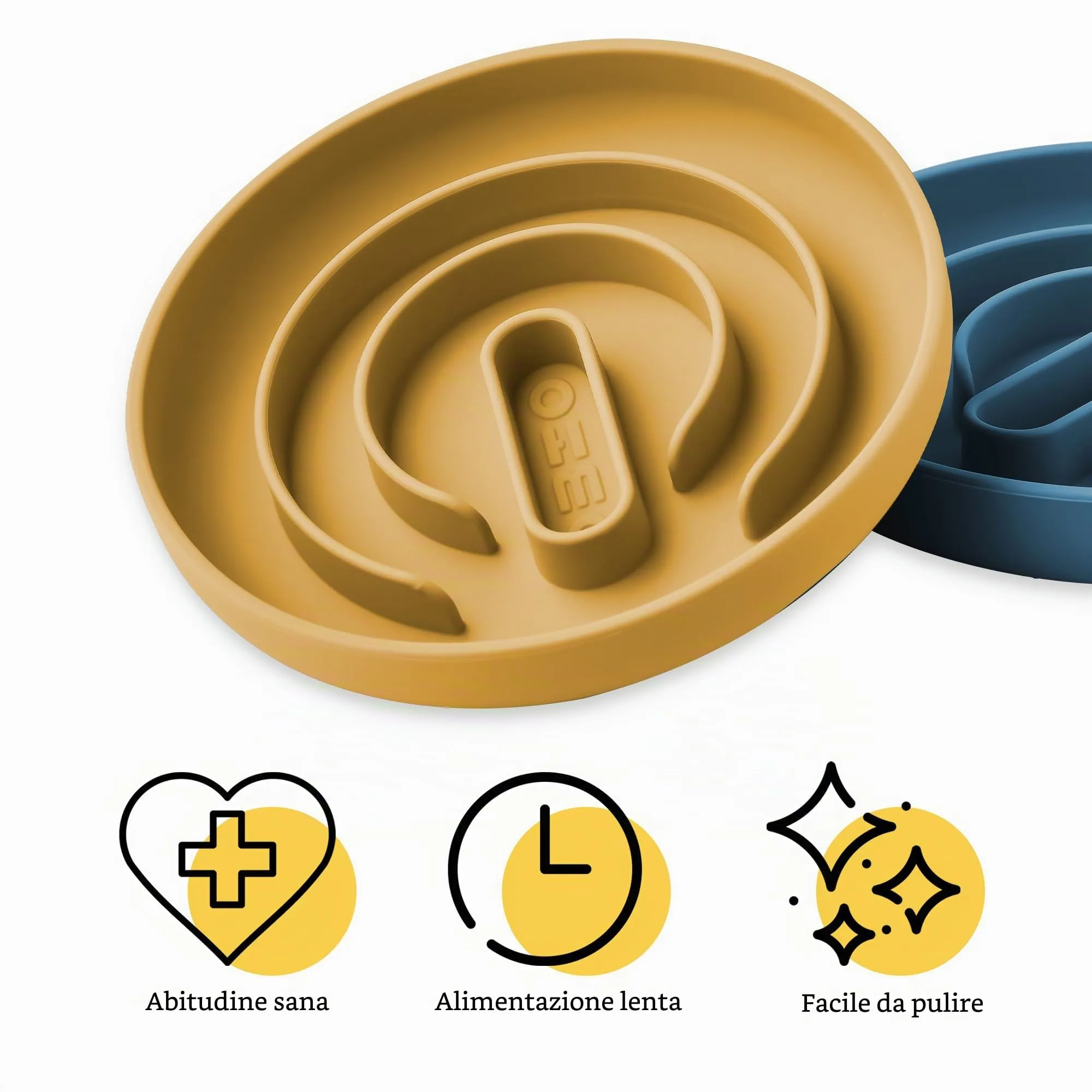OHMO Ciotola Anti Ingozzamento per Gatti e Cani, Ciotola in Silicone con Ventosa Antiscivolo, Riduci la Velocità di Alimentazione e Previeni l'Ingozzamento - immagine 5