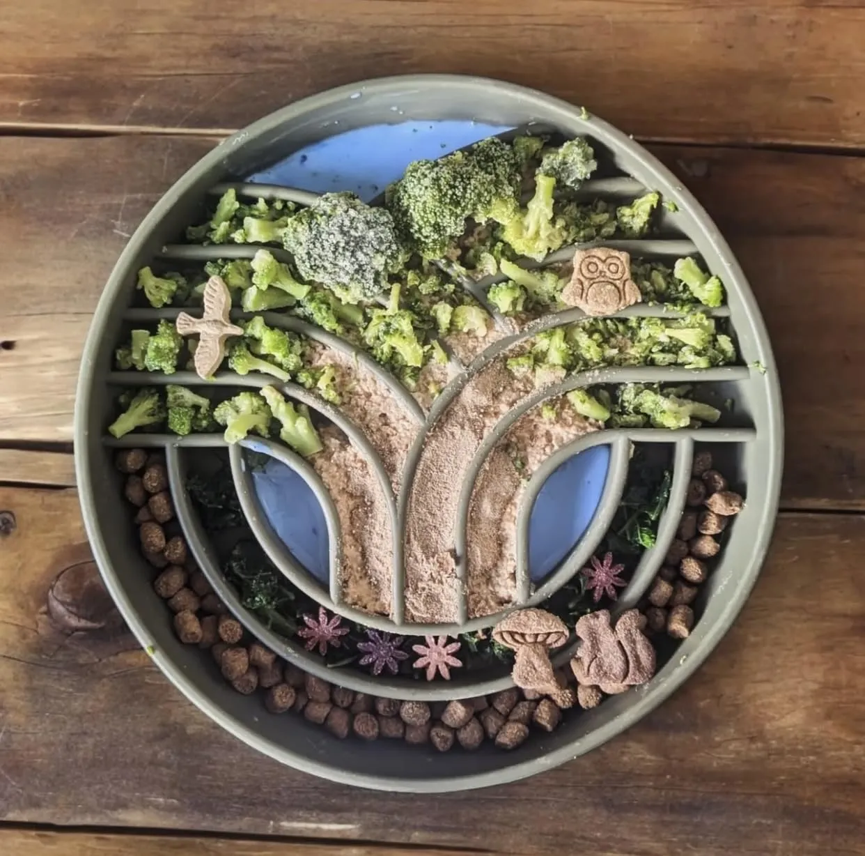 OHMO Ciotola Anti Ingozzamento(Albero della vita),alimentazione sana e antigonfiore,ciotole per cani per rallentare l'alimentazione del cucciolo di gatto,silicone ecologico antiscivolo - immagine 5