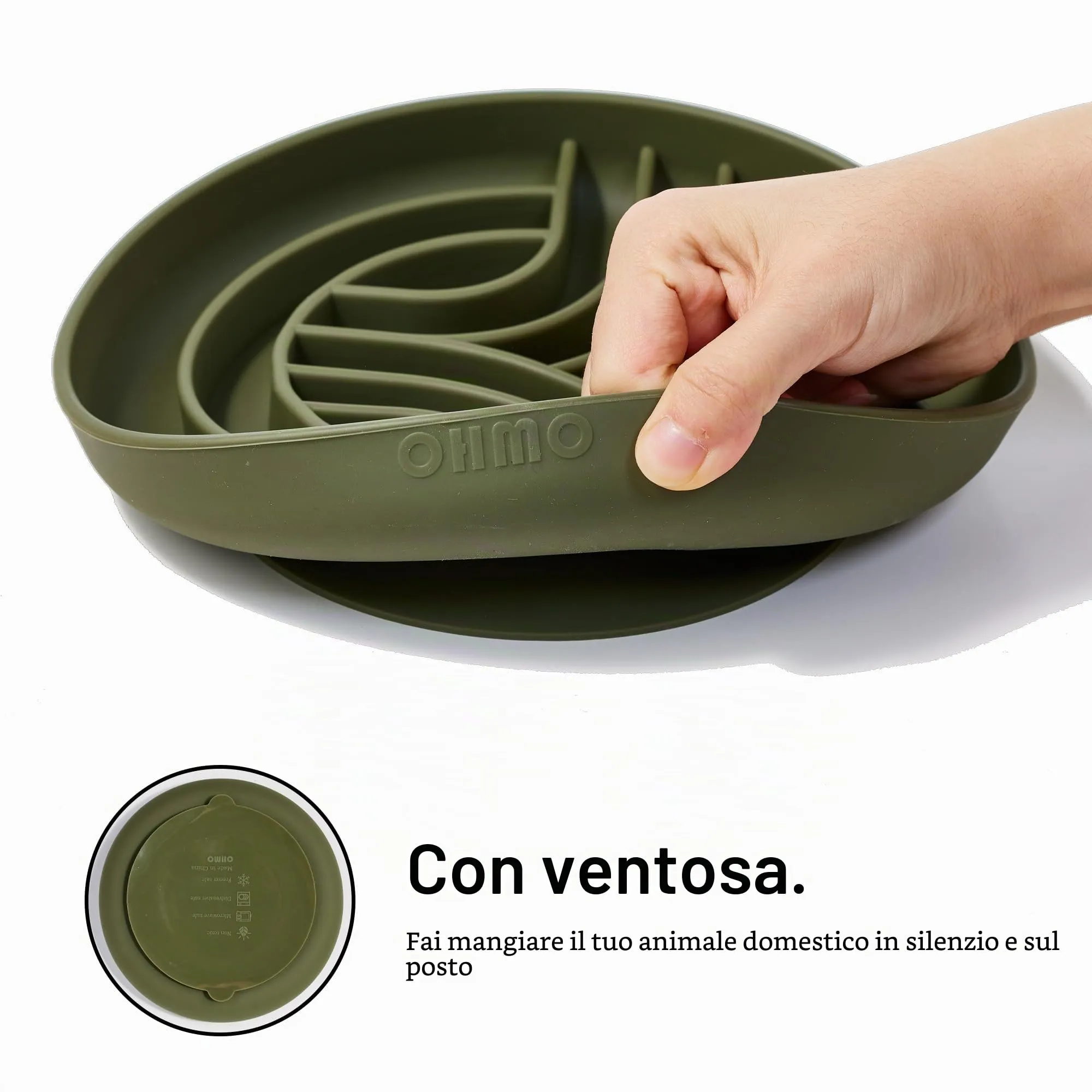 OHMO Ciotola Anti Ingozzamento(Albero della vita),alimentazione sana e antigonfiore,ciotole per cani per rallentare l'alimentazione del cucciolo di gatto,silicone ecologico antiscivolo - immagine 6