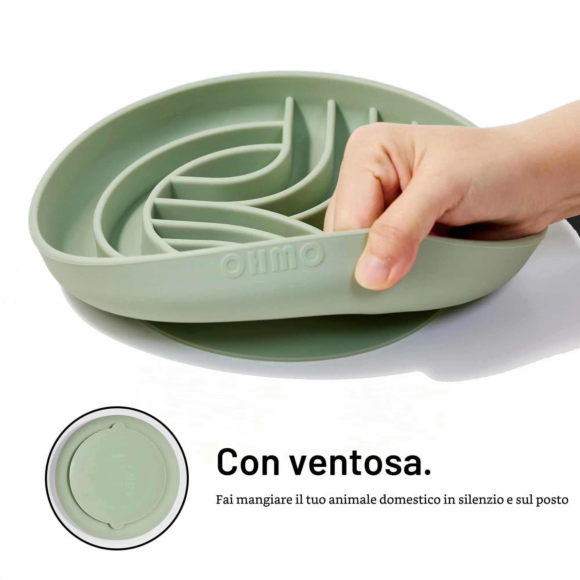 OHMO Ciotola Anti Ingozzamento(Albero della vita),alimentazione sana e antigonfiore,ciotole per cani per rallentare l'alimentazione del cucciolo di gatto,silicone ecologico antiscivolo - immagine 5