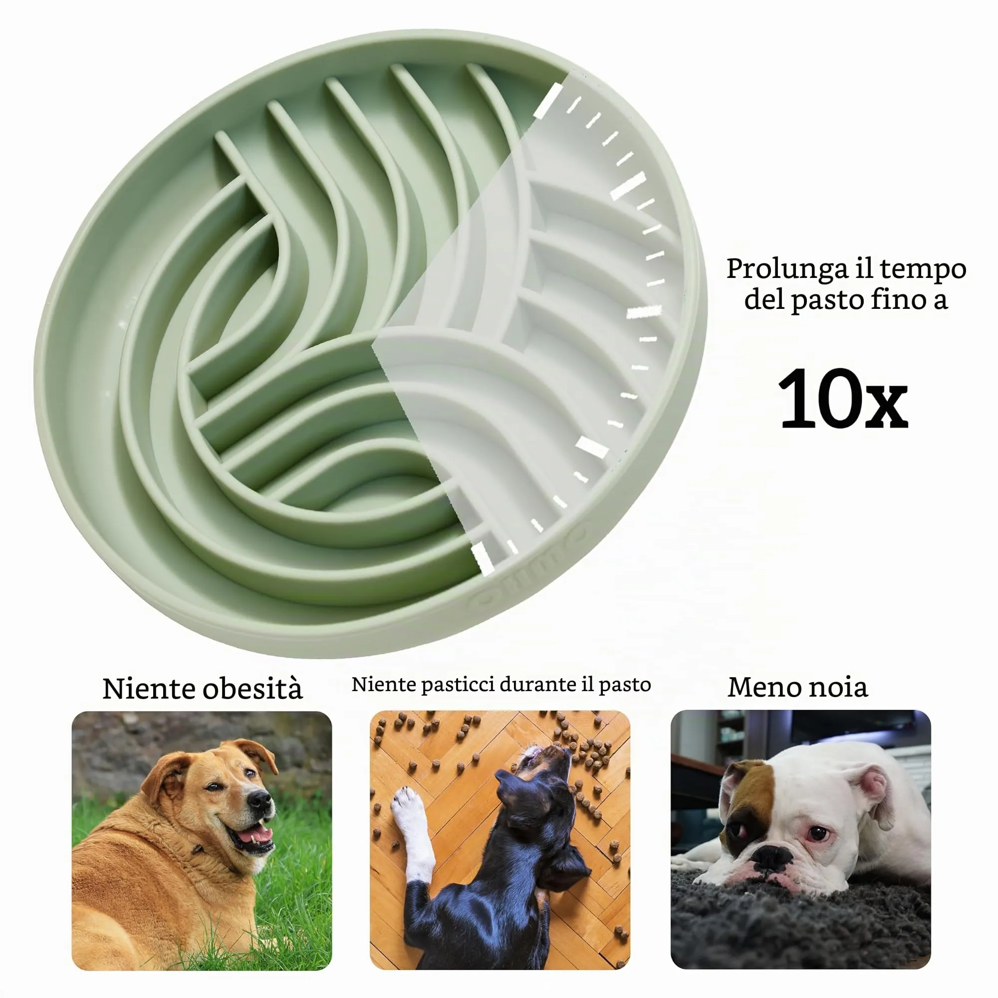 OHMO Ciotola Anti Ingozzamento(Albero della vita),alimentazione sana e antigonfiore,ciotole per cani per rallentare l'alimentazione del cucciolo di gatto,silicone ecologico antiscivolo - immagine 6