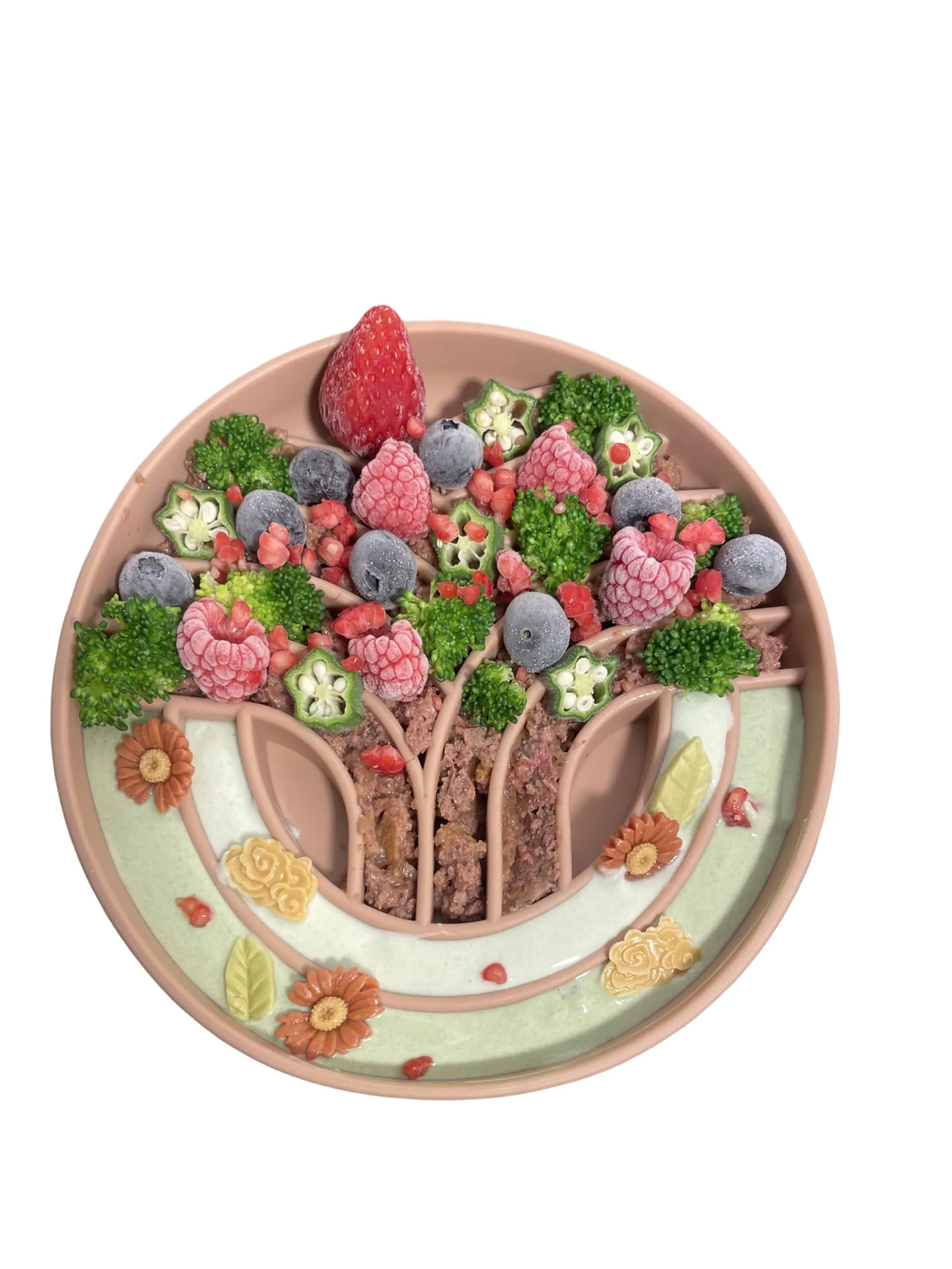 OHMO Ciotola Anti Ingozzamento(Albero della vita),alimentazione sana e antigonfiore,ciotole per cani per rallentare l'alimentazione del cucciolo di gatto,silicone ecologico antiscivolo - immagine 5