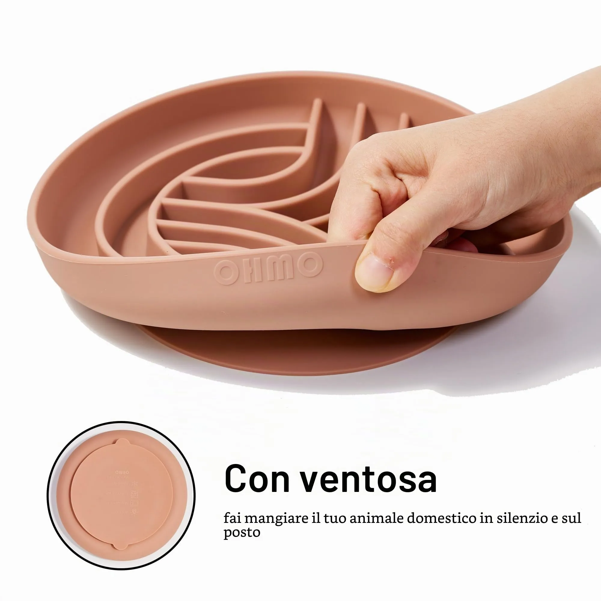 OHMO Ciotola Anti Ingozzamento(Albero della vita),alimentazione sana e antigonfiore,ciotole per cani per rallentare l'alimentazione del cucciolo di gatto,silicone ecologico antiscivolo - immagine 7