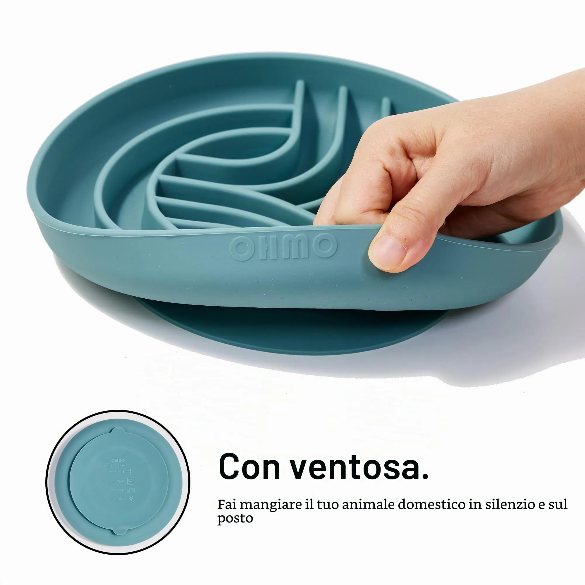OHMO Ciotola Anti Ingozzamento(Albero della vita),alimentazione sana e antigonfiore,ciotole per cani per rallentare l'alimentazione del cucciolo di gatto,silicone ecologico antiscivolo - immagine 6