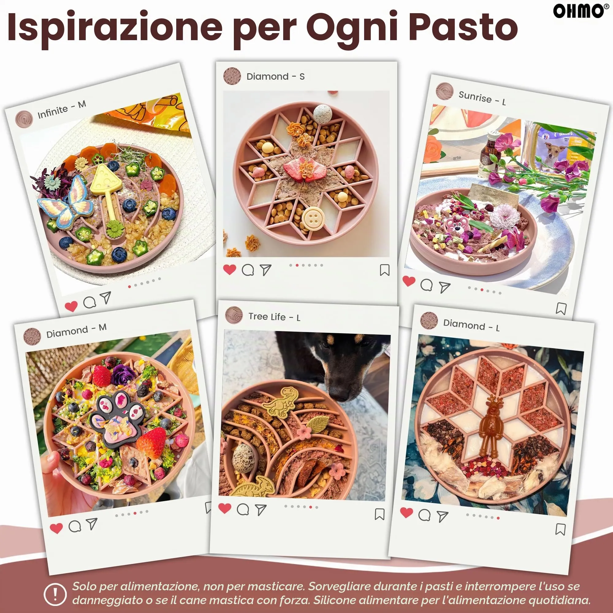OHMO Ciotola Anti Ingozzamento(Sorgere del sole),alimentazione sana e antigonfiore,ciotole per cani per rallentare l'alimentazione del cucciolo di gatto,silicone ecologico antiscivolo - immagine 8