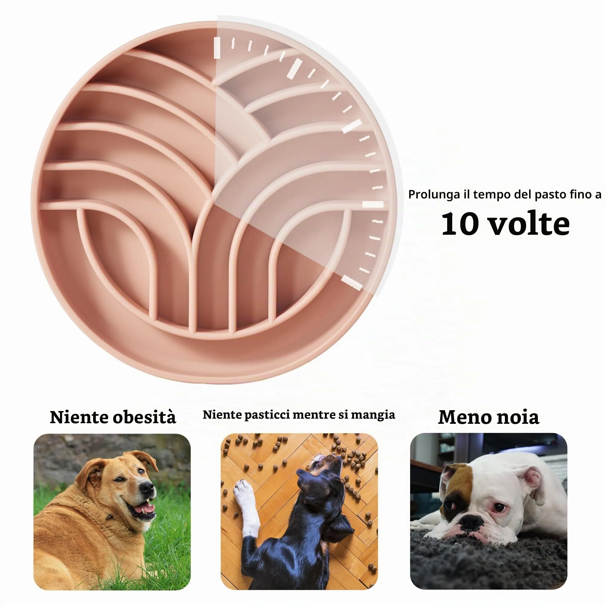 OHMO Ciotola Anti Ingozzamento (Piccolo Albero della Vita), Ciotola per Cani e Gatti che Mangia Lentamente, Silicone Ventosa Antiscivolo - immagine 4