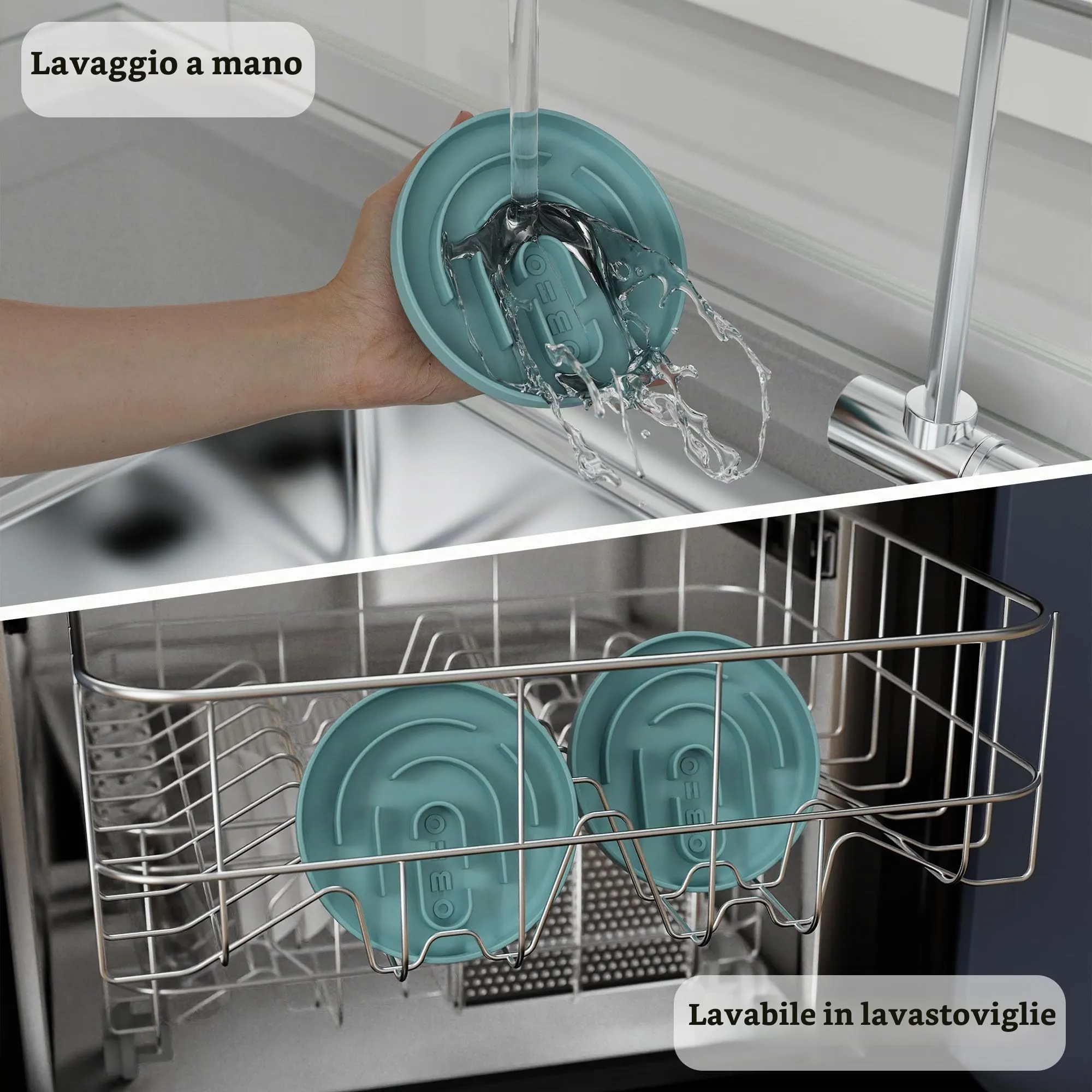 OHMO Ciotola Anti Ingozzamento (Piccola, No Ventosa, 15cm) Solo per Gatto e Cani di Piccola Taglia, Silicone Acqua Ciotola per Cane e Gatti che Mangia Lentamente - immagine 6