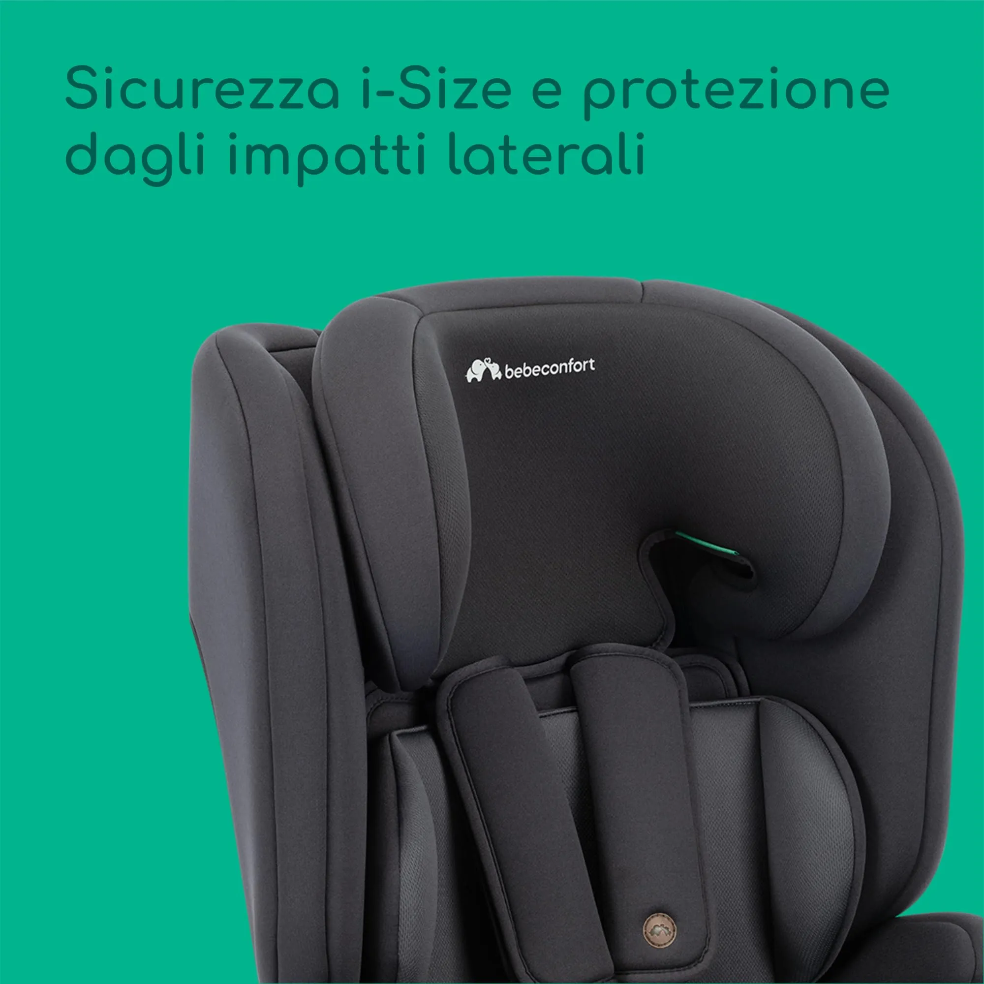 Bebeconfort EverFix Plus i-Size, Seggiolino Evolutivo, 76–150cm, Full Black - immagine 4