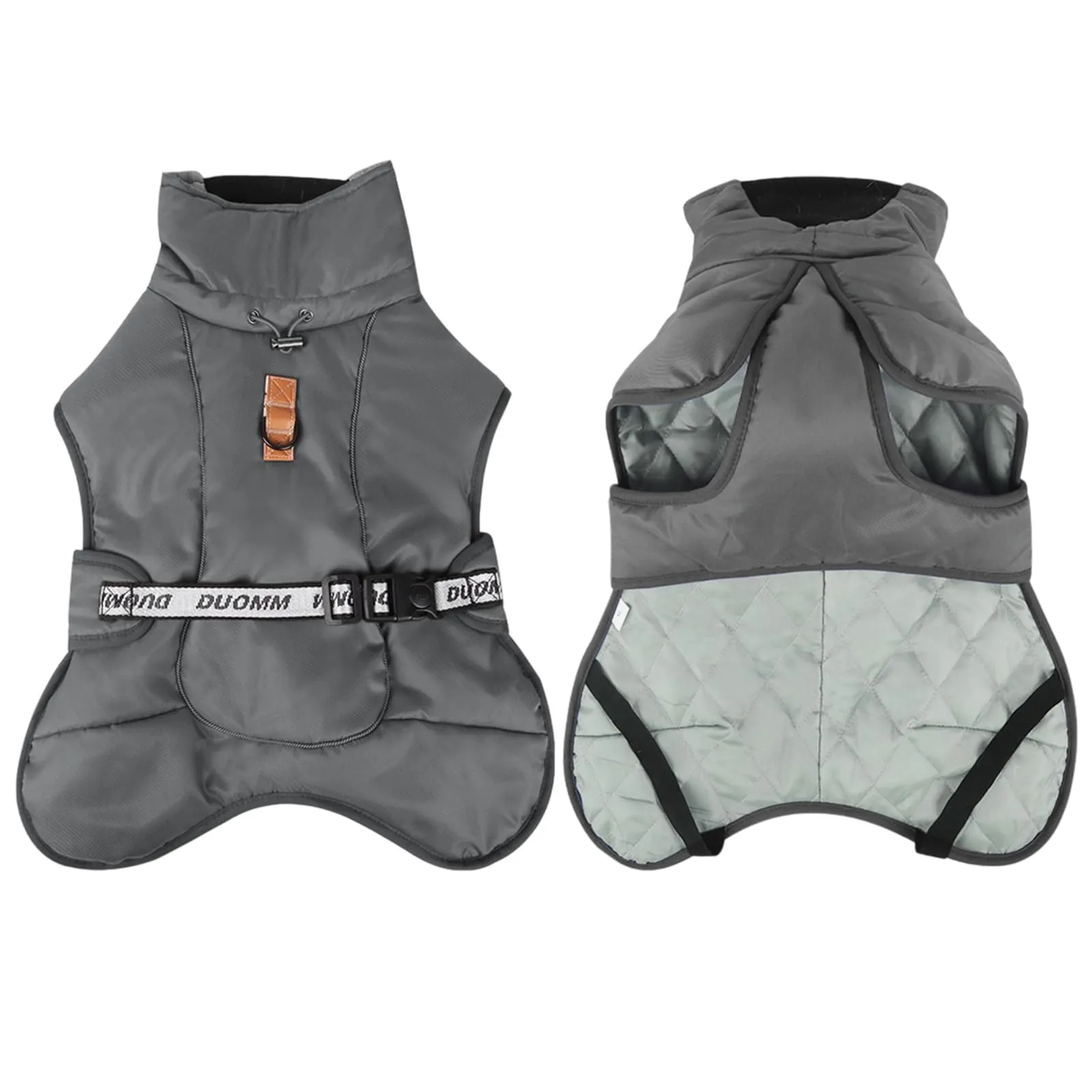 DoggieKit Cappotti per Cani Impermeabile Antivento Caldo Inverno Sicuro Strisce Riflettenti Filettate Giacca per Cani di Taglia Media con Foro per imbracatura Cucciolo Pet Freddo Vestito Vestiti Gilet - immagine 3