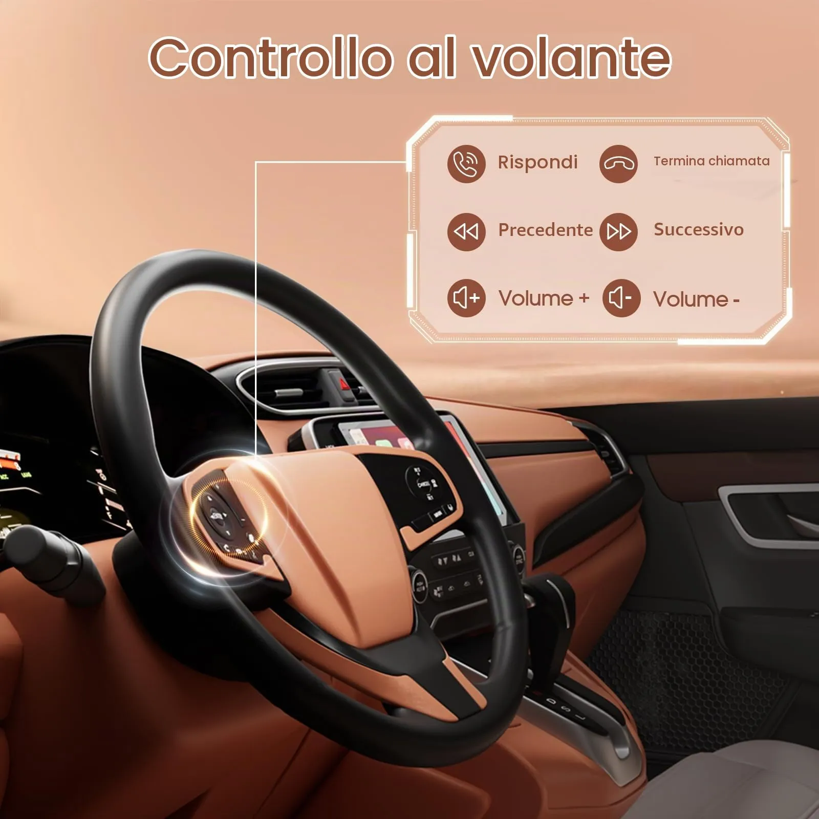 Haudio Autoradio 2 Din con CarPlay e Android Auto, Schermo IPS da 10,1 Pollici Supporta 25 set UI, Autoradio con Camera Retromarcia, Mirror Link,Controllo Vocale,SW/FM/AM/RDS 4+64G(Aggiornamento CPU) - immagine 7