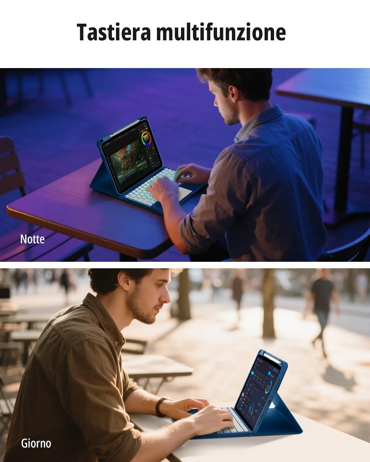 CACOE Cover con Tastiera per iPad 11 (A16) 2025 11" / 10 2022 con Touchpad - immagine 9